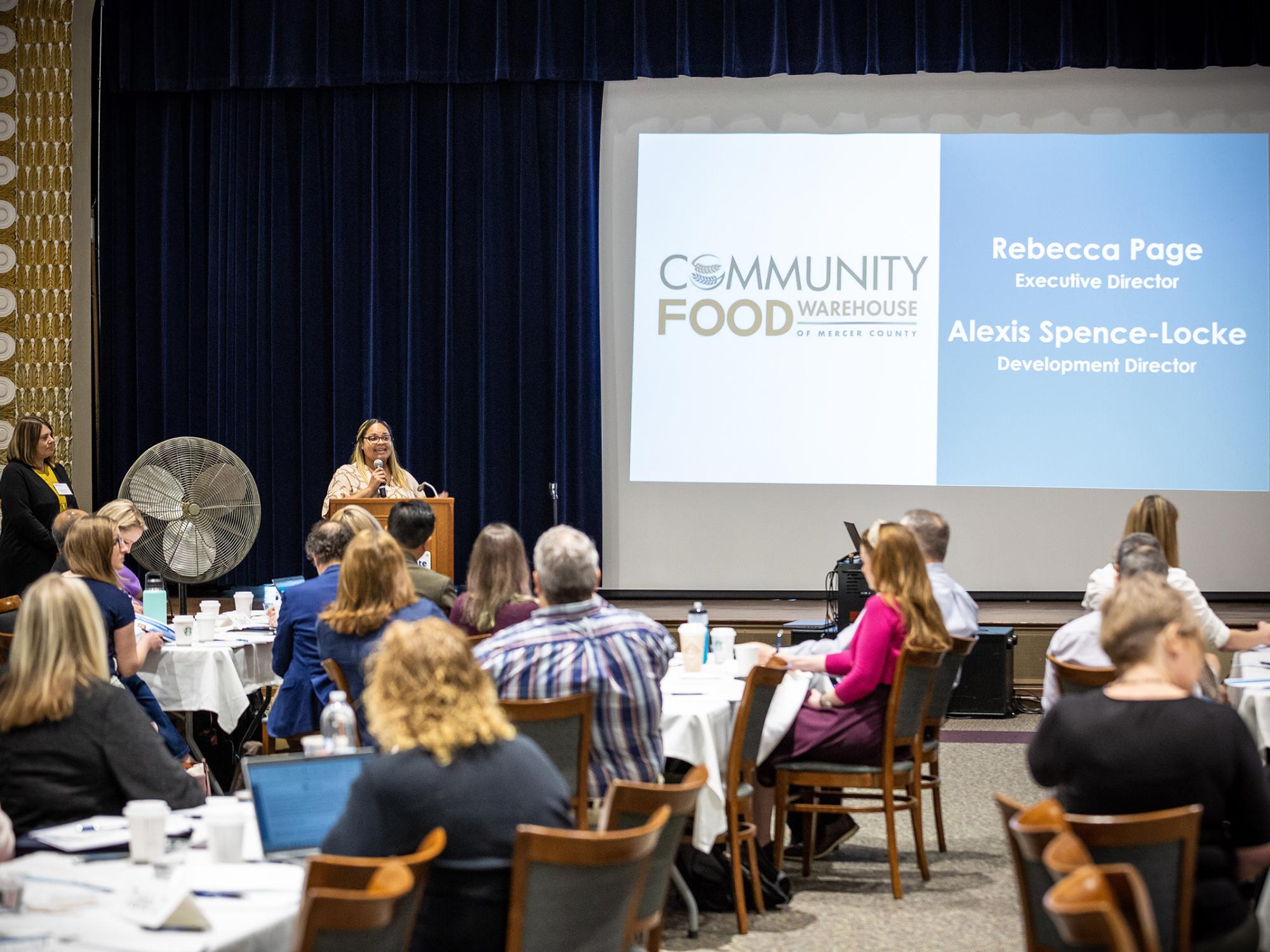 Rebecca Page (Executive Director) and Alexis Spence-Locke (Development Director) present on Community Food Warehouse’s efforts in the community