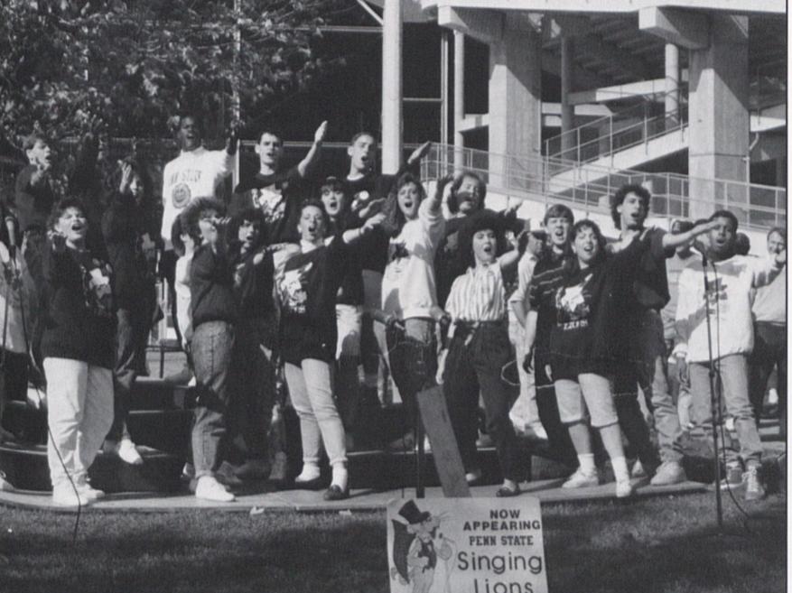 A group of students singing