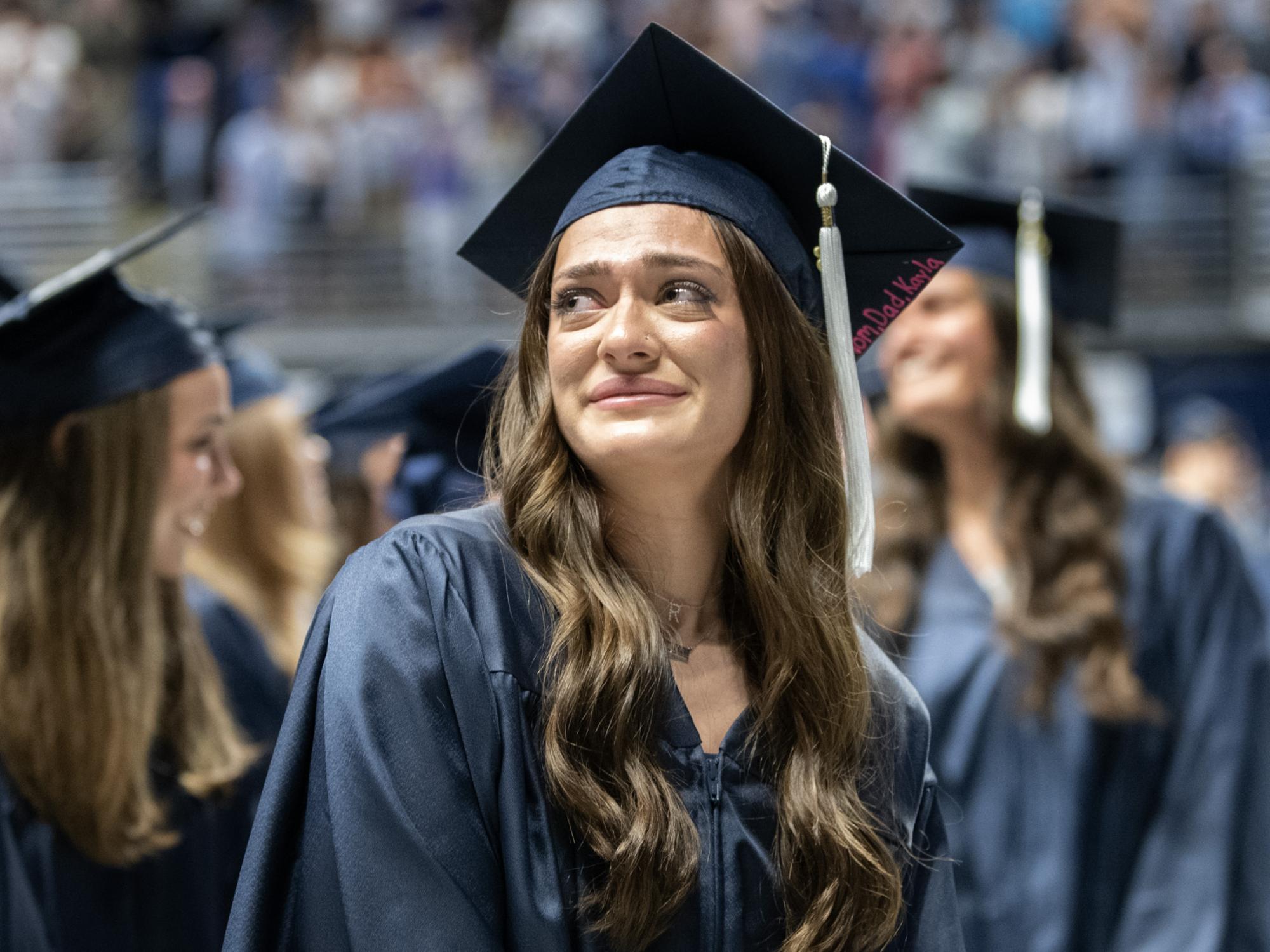 crying graduate