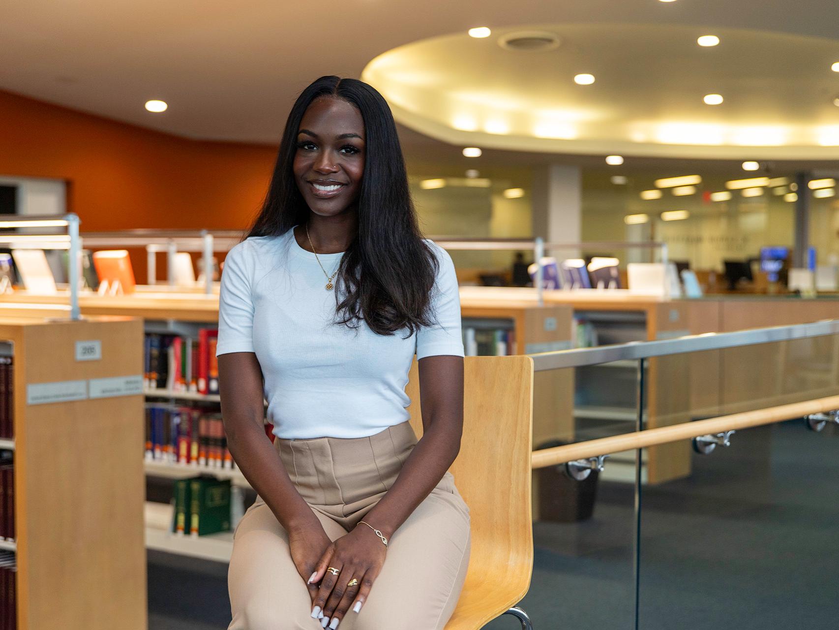Awa Ndiaye, a first-year J.D. student at Penn State Law in University Park.