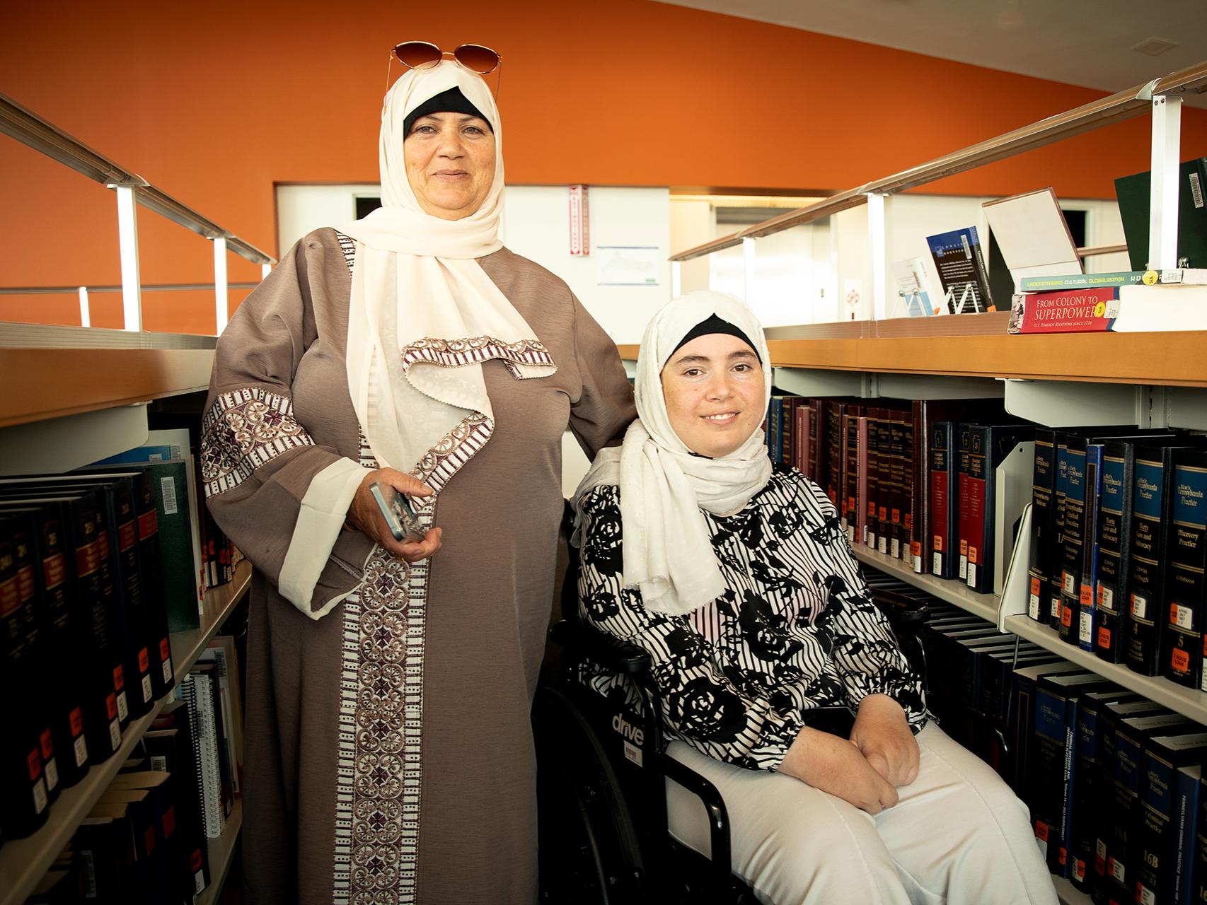 Haneen Shaath with her mother, Maha.