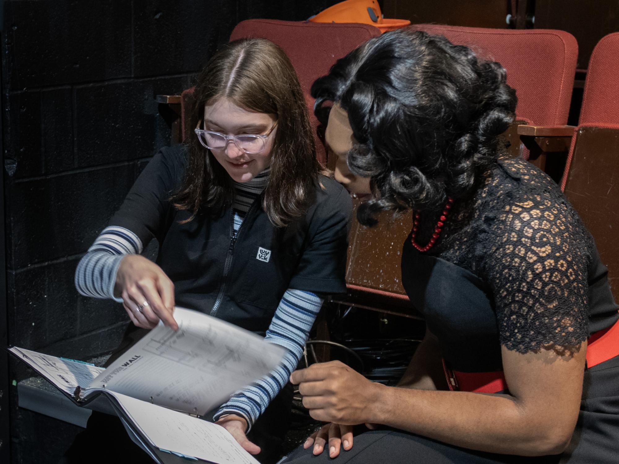 stage manager Abby Vandenbrul with actor