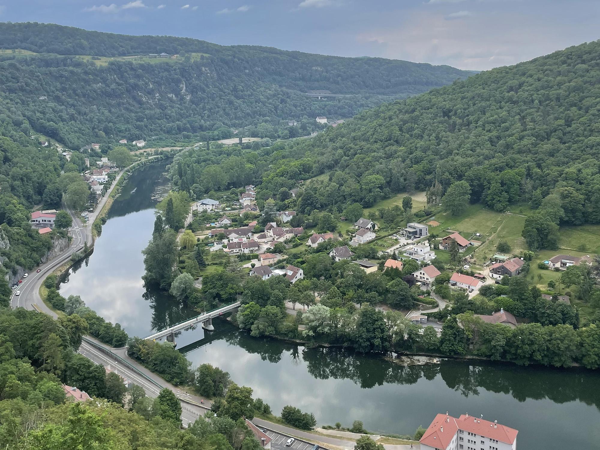 Besançon sits among the Jura Mountains in France