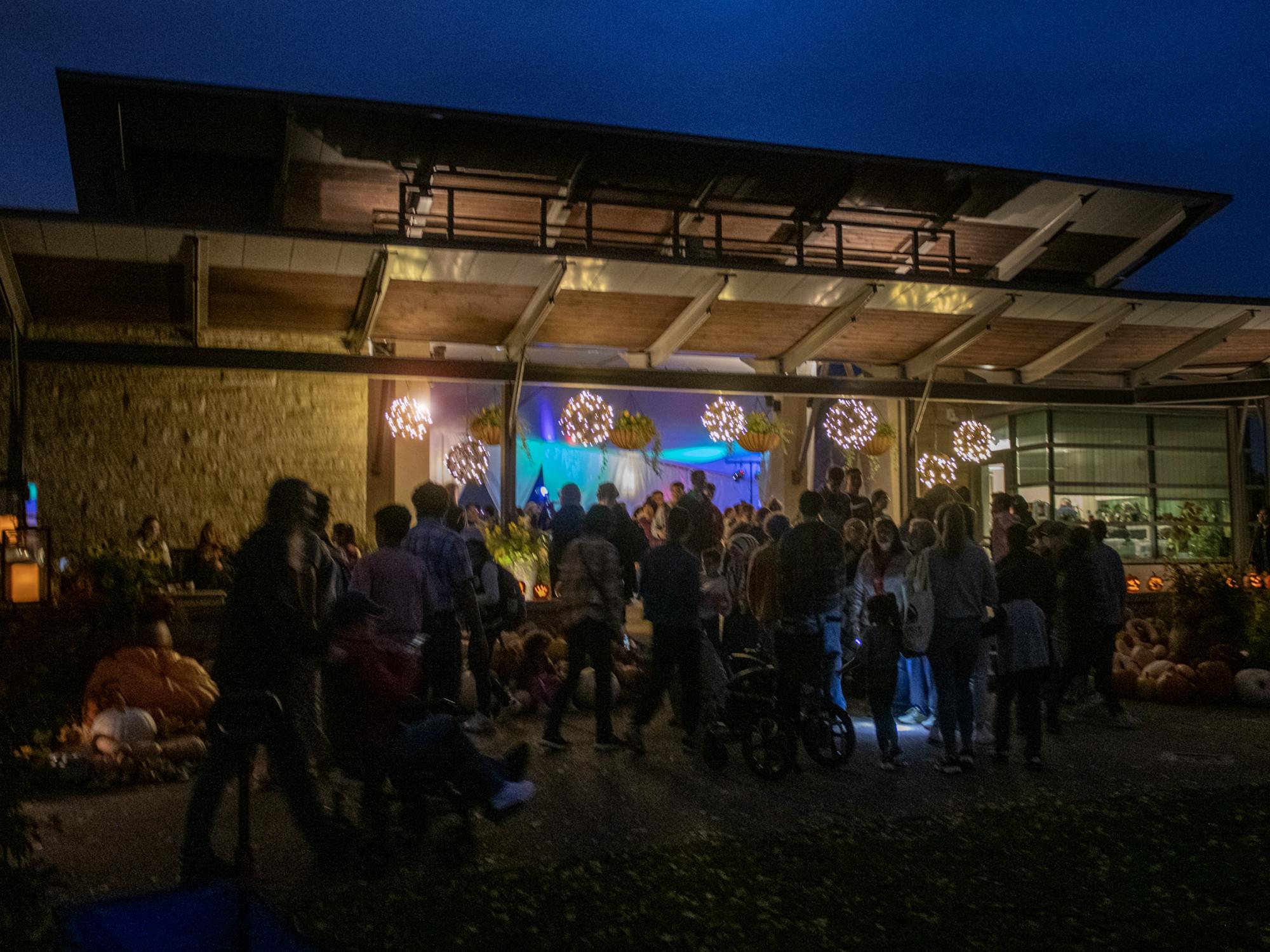 Arboretum porch during pumpkin festival
