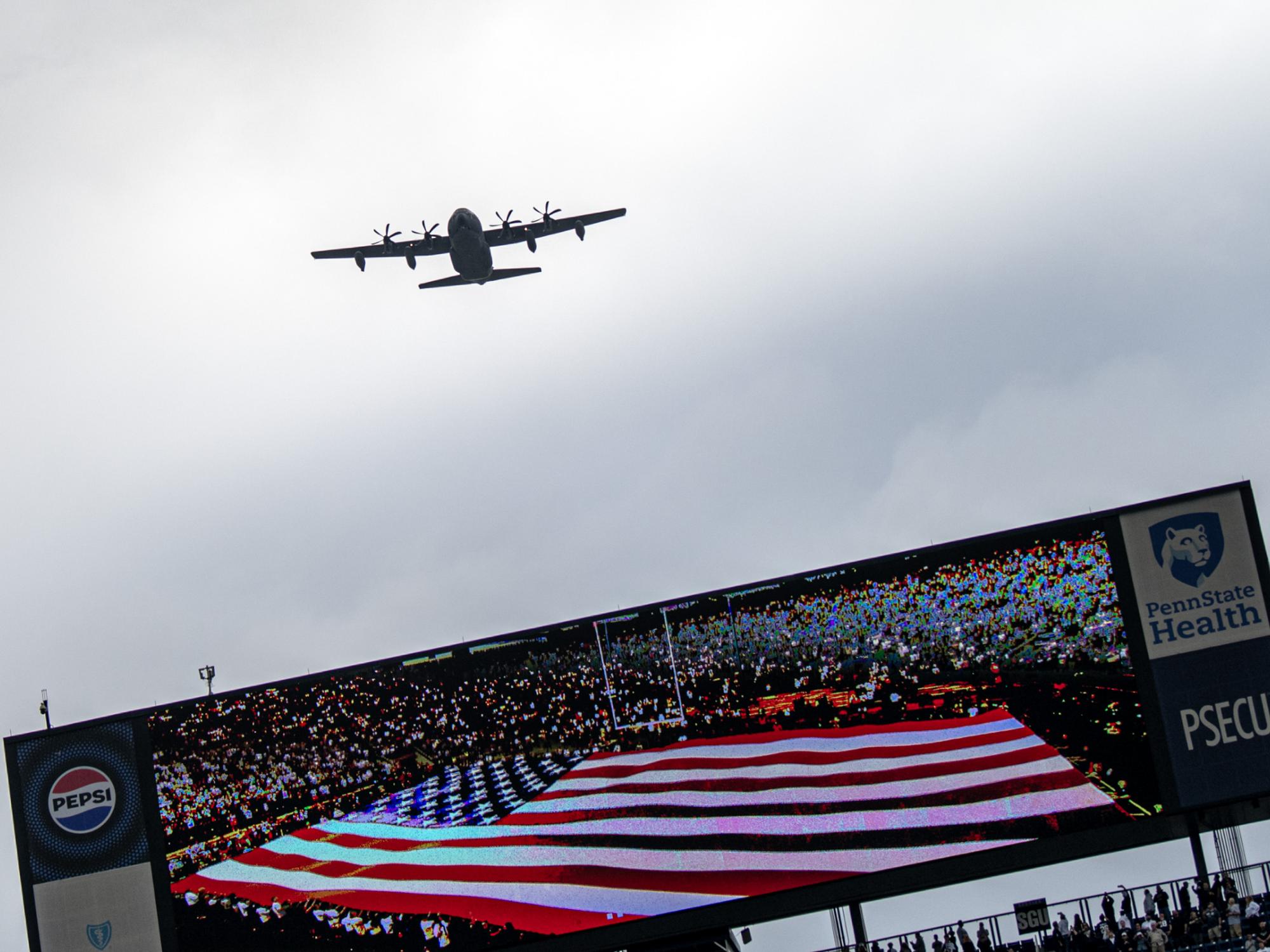 military fly over beaver stadium