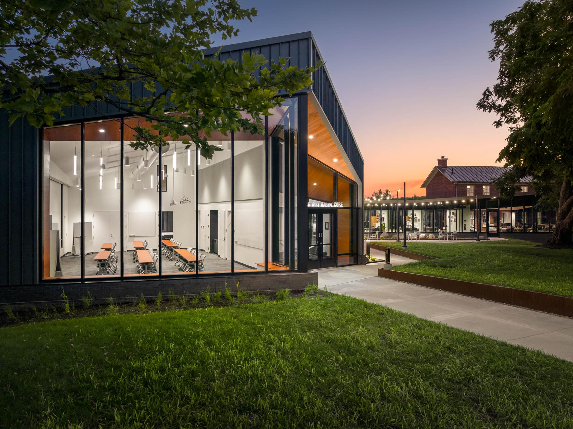 An angled view of the new Federal House at Penn State Behrend
