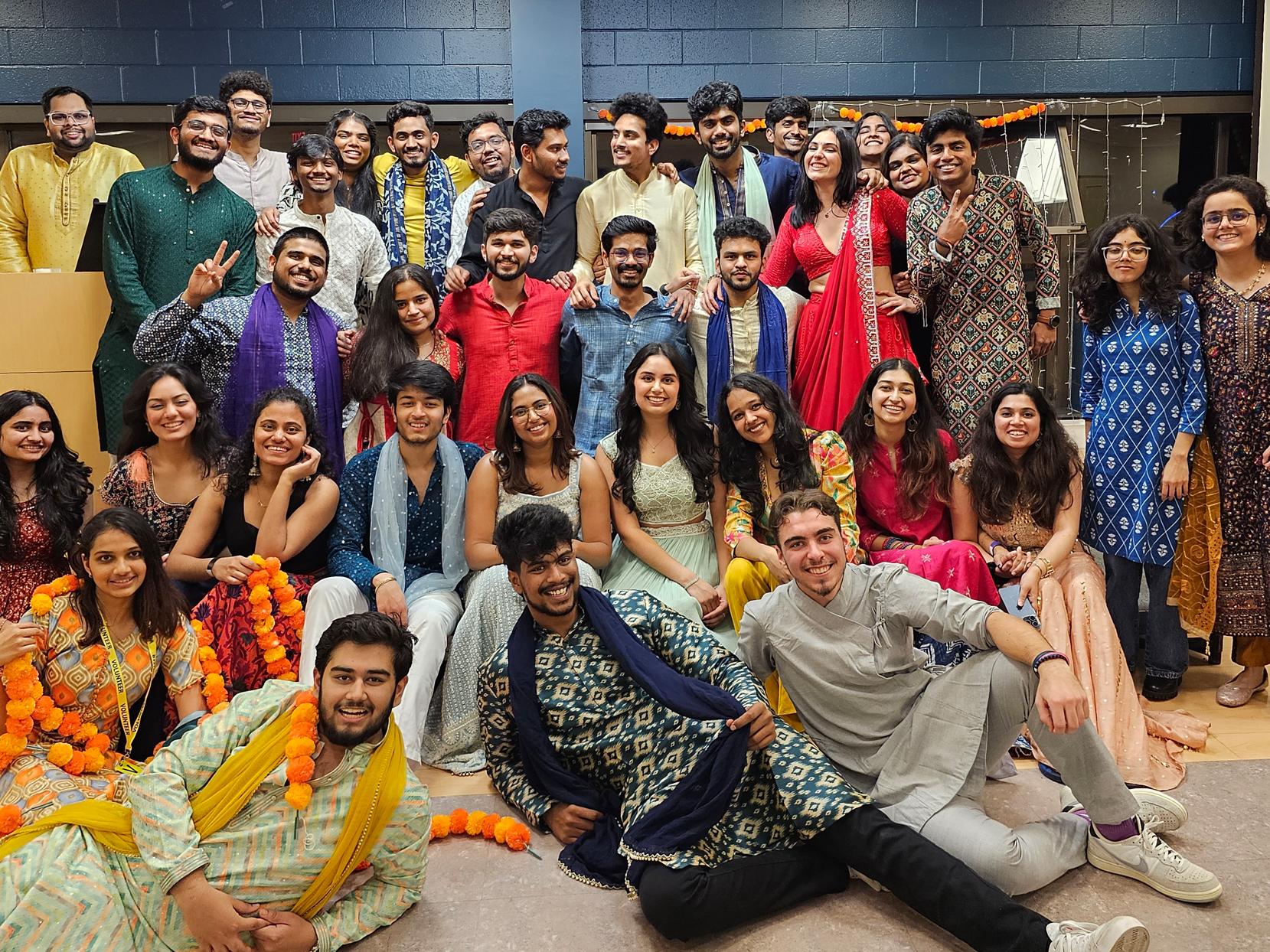 Purav Patel and a large group of other students