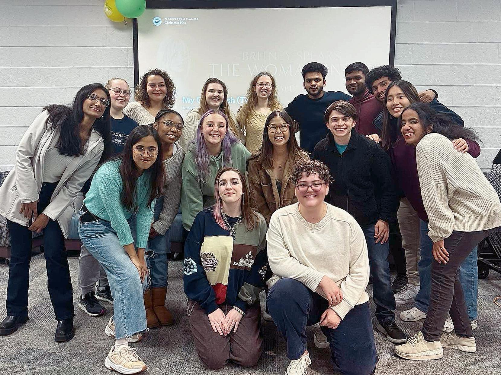 Patel and large group of friends