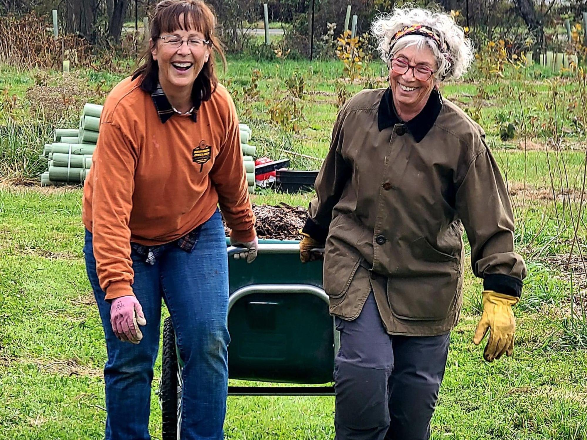 Master Watershed Steward Cindy Pizziketti at the Horn Farm Center for Agricultural Education in York with MWS Annette Arnold