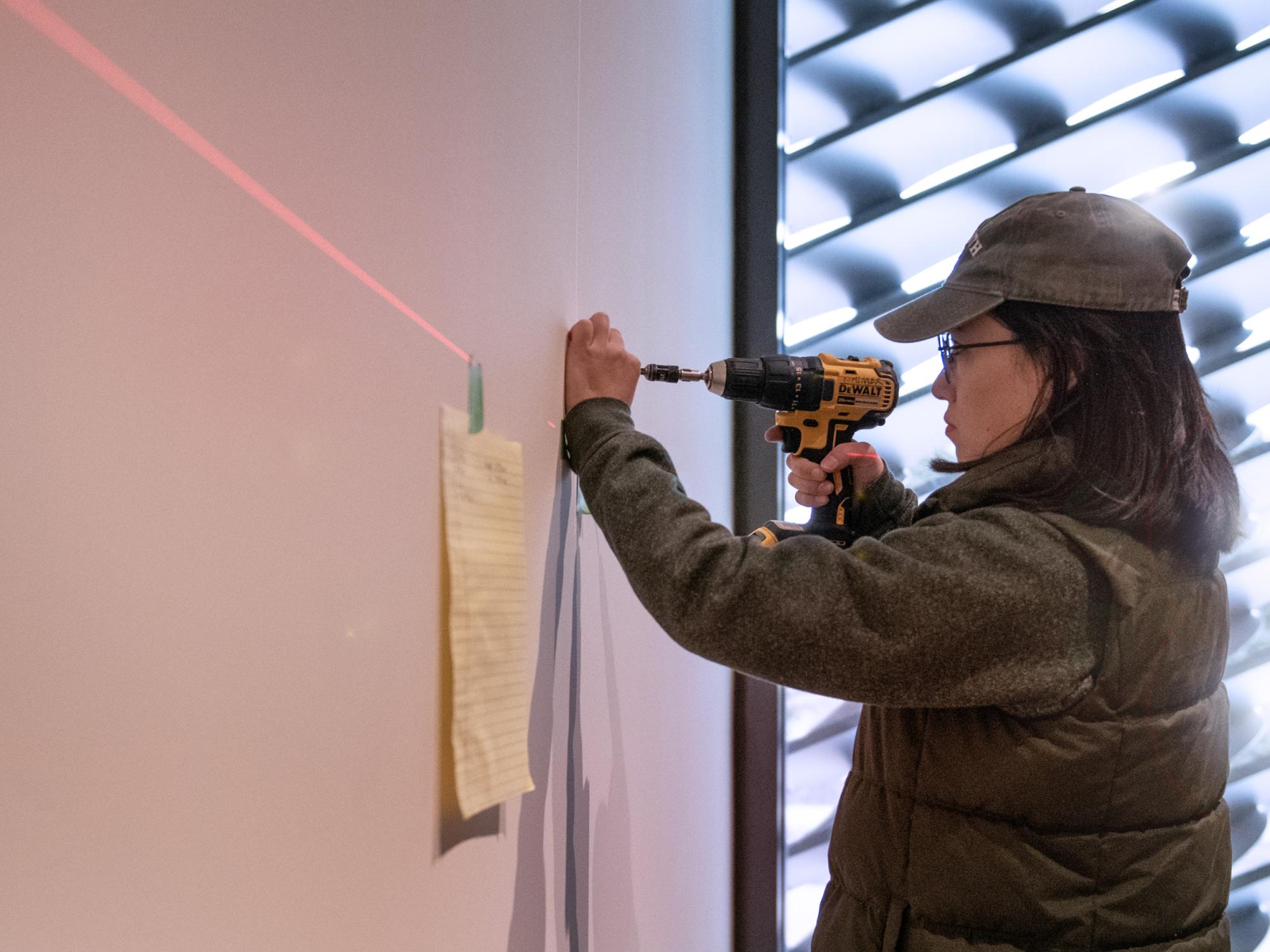 Victoria Oishi working at the Palmer