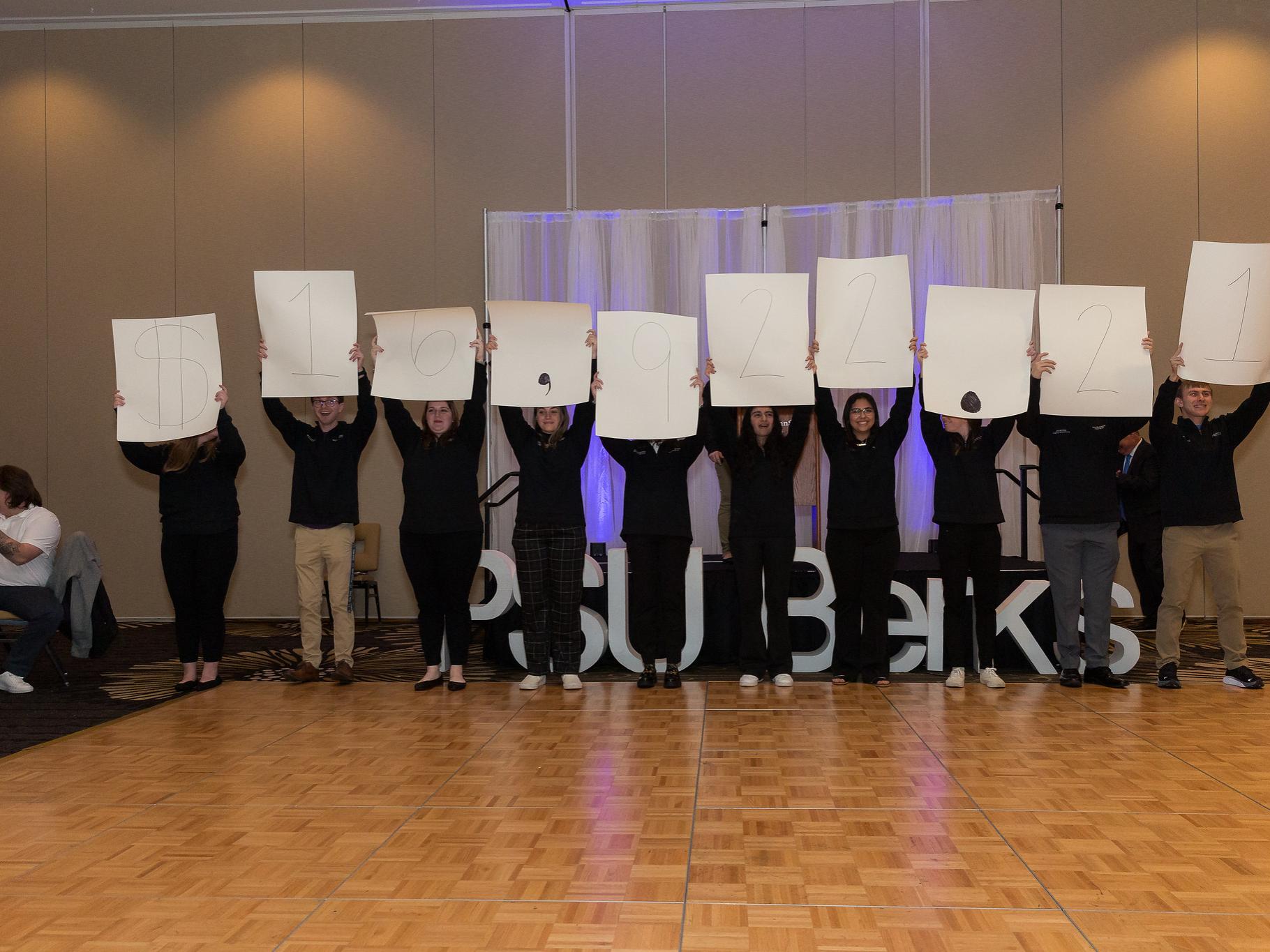 Berks Benefitting THON executive committee raises $16,922.21 signs