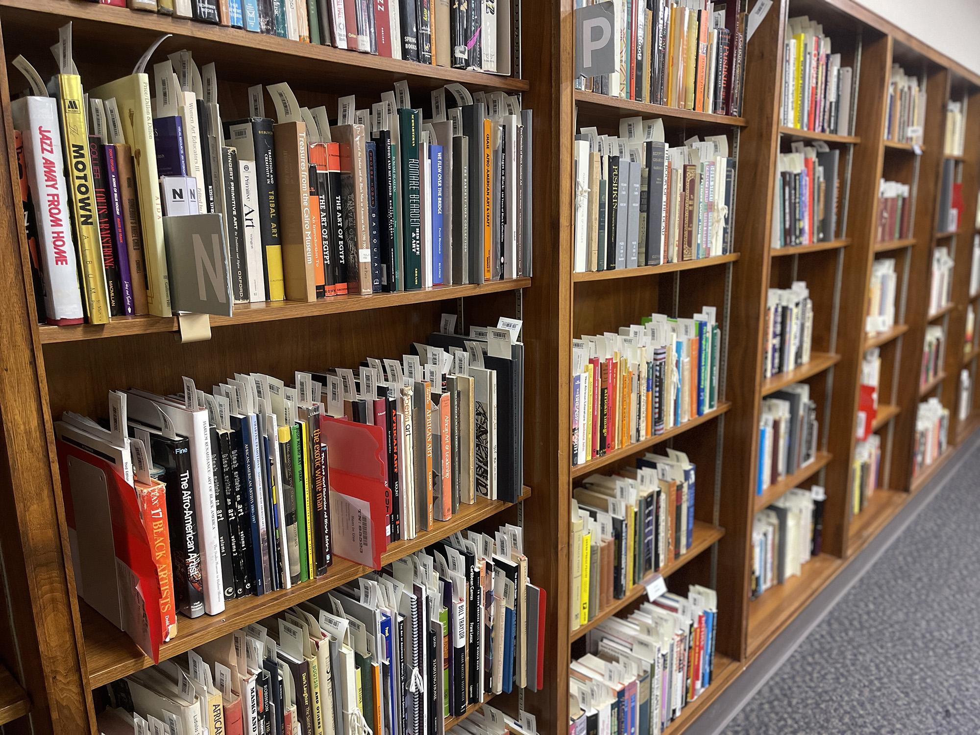 Bookshelf inside the Blockson Collection
