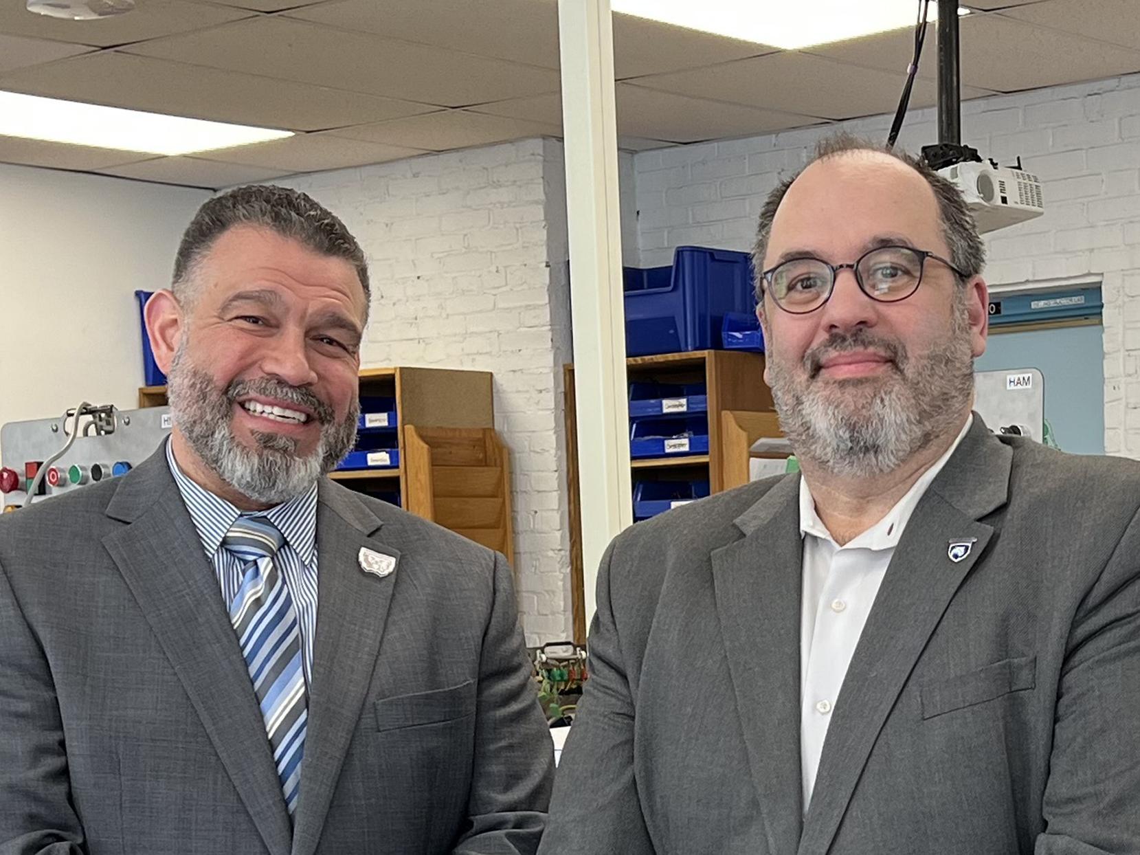 Left to right: Thaddeus Stevens College President Pedro Rivera and Penn State Harrisburg Interim Chancellor David Callejo Pérez