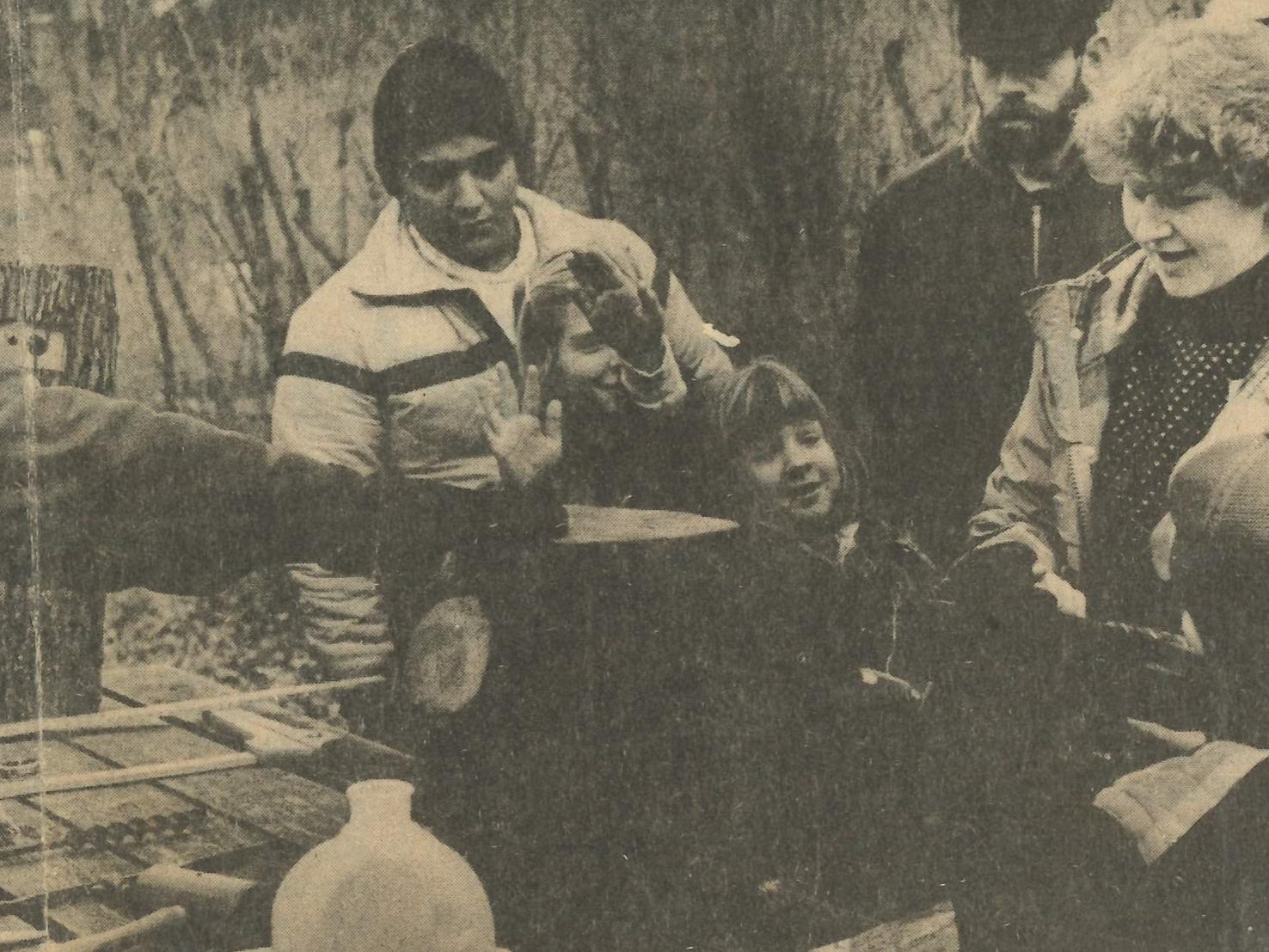 Black-and-white newspaper photo of 1984 Maple Harvest Festival