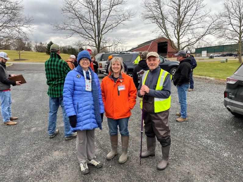 Robert Pace with fellow Master Watershed Steward volunteers Eve Puhalla and Erin Uber