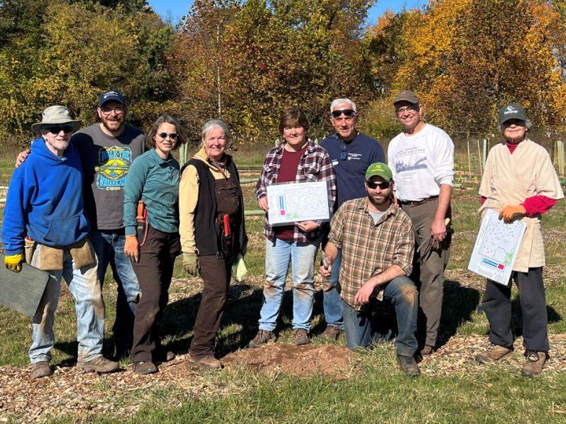 Master Watershed Steward Robert Pace with team at Martha's Community Farm