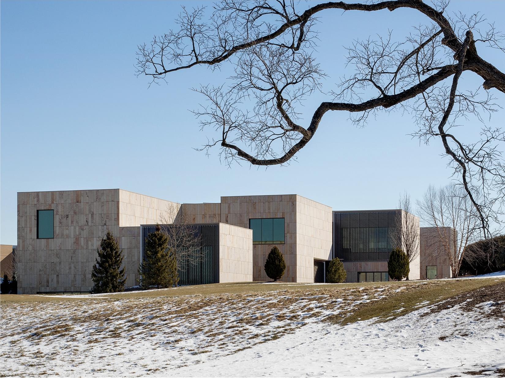 View of the Palmer Museum of Art at Penn State from the Arboretum.