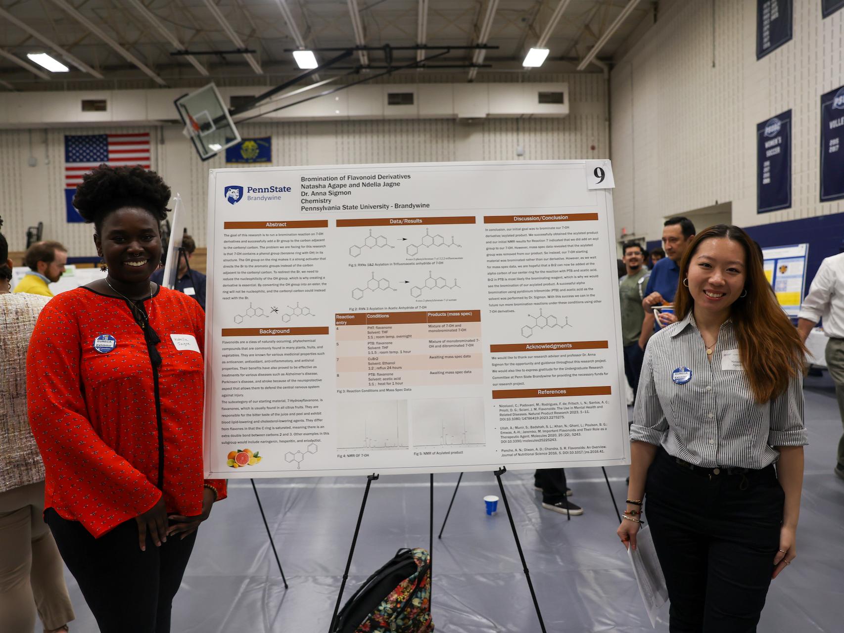 students presenting work