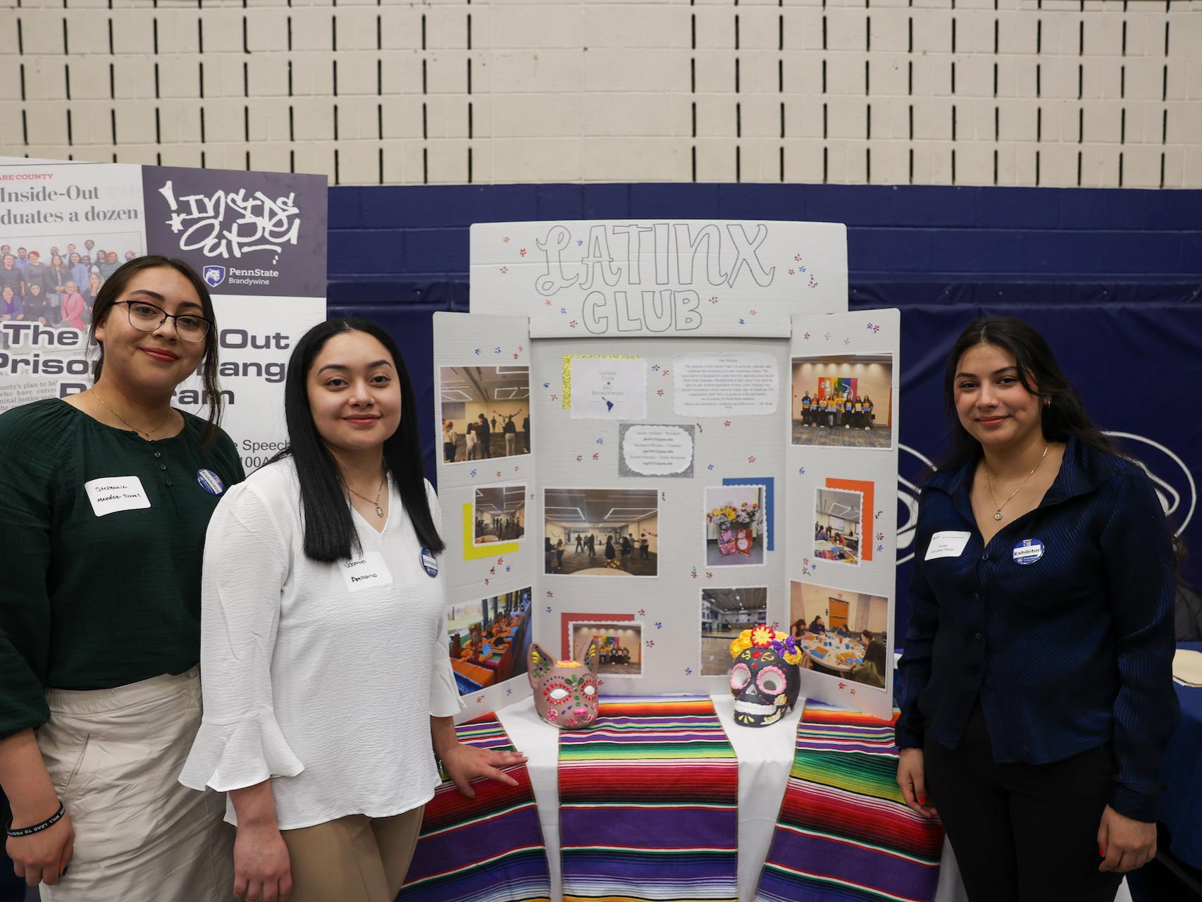 student presenting work