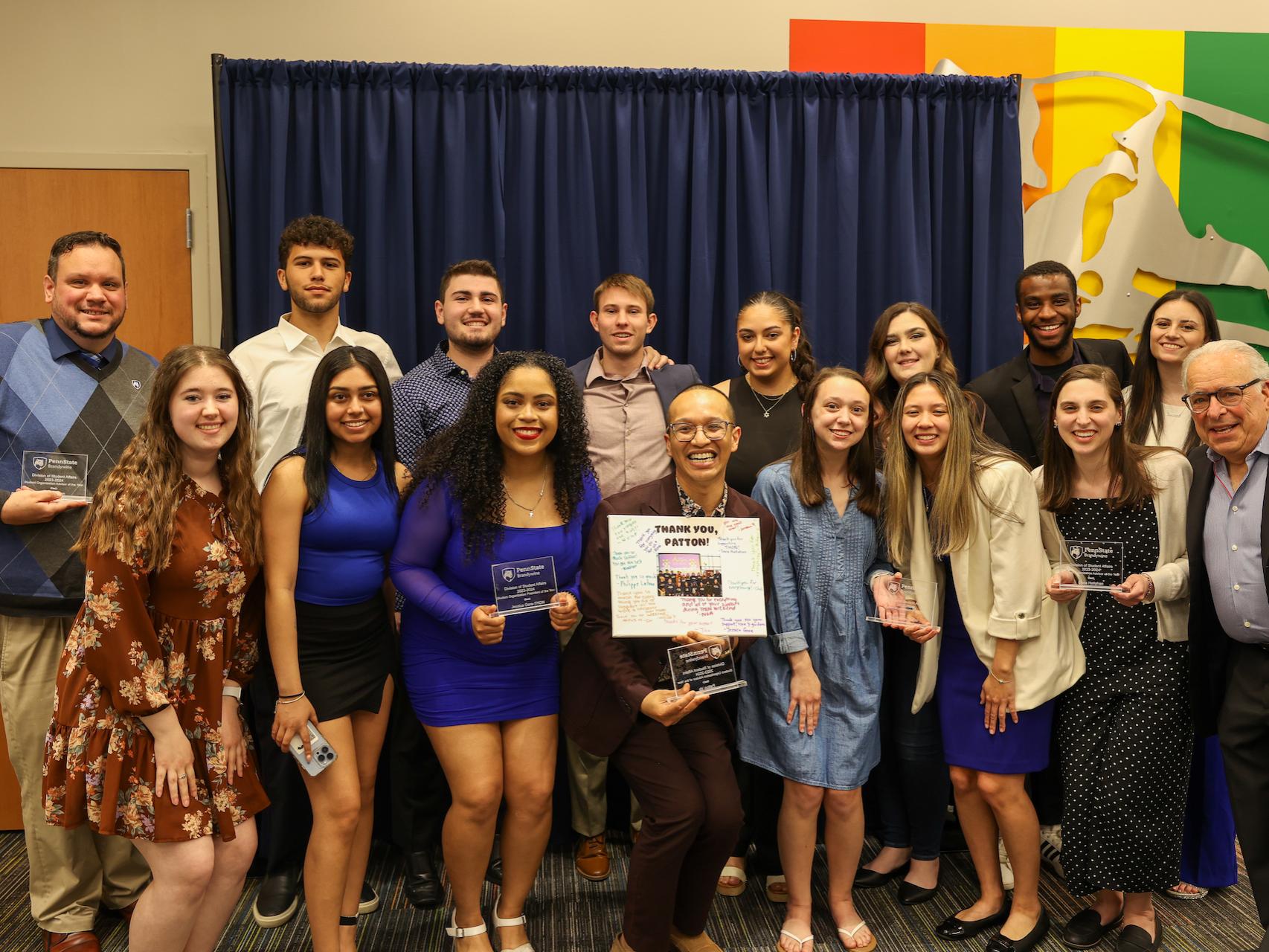 students posing for photo