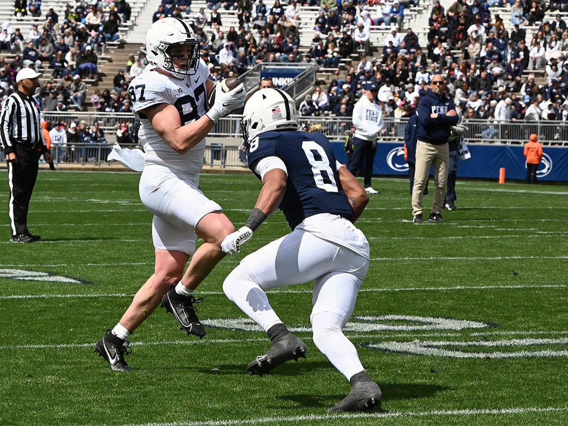 Player catches ball