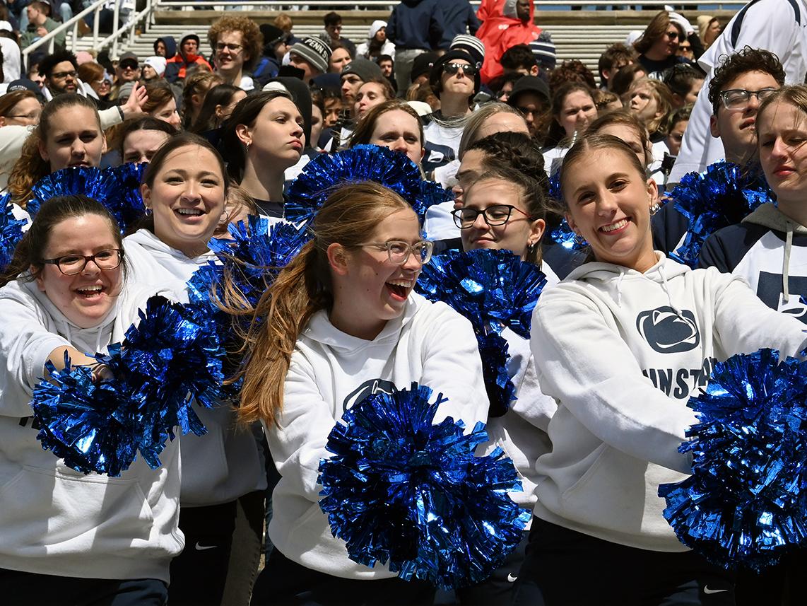 Blue Band silks laughing