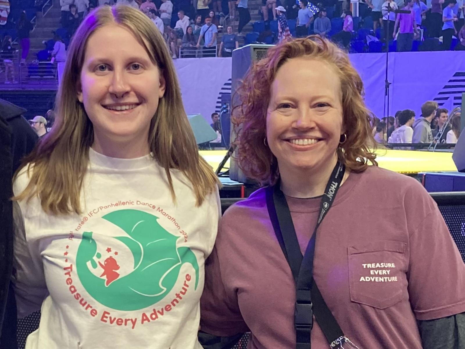 Clare and Renee Gibson at Penn State THON 2024