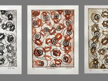 Abstract triptych