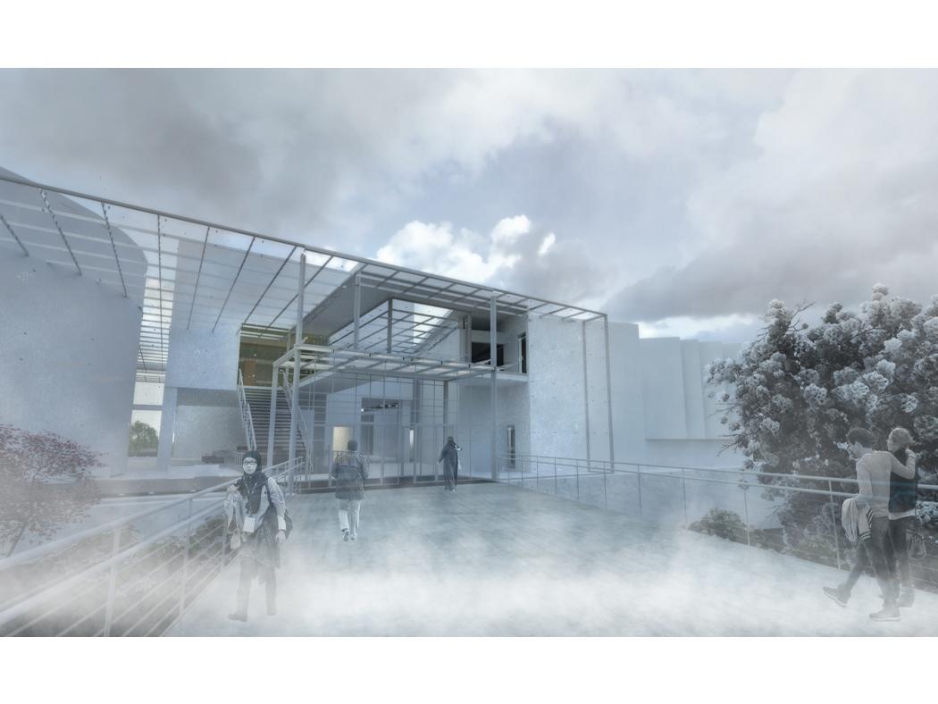 A rendering of a multifaith superstructure designed by Dillon Brown.