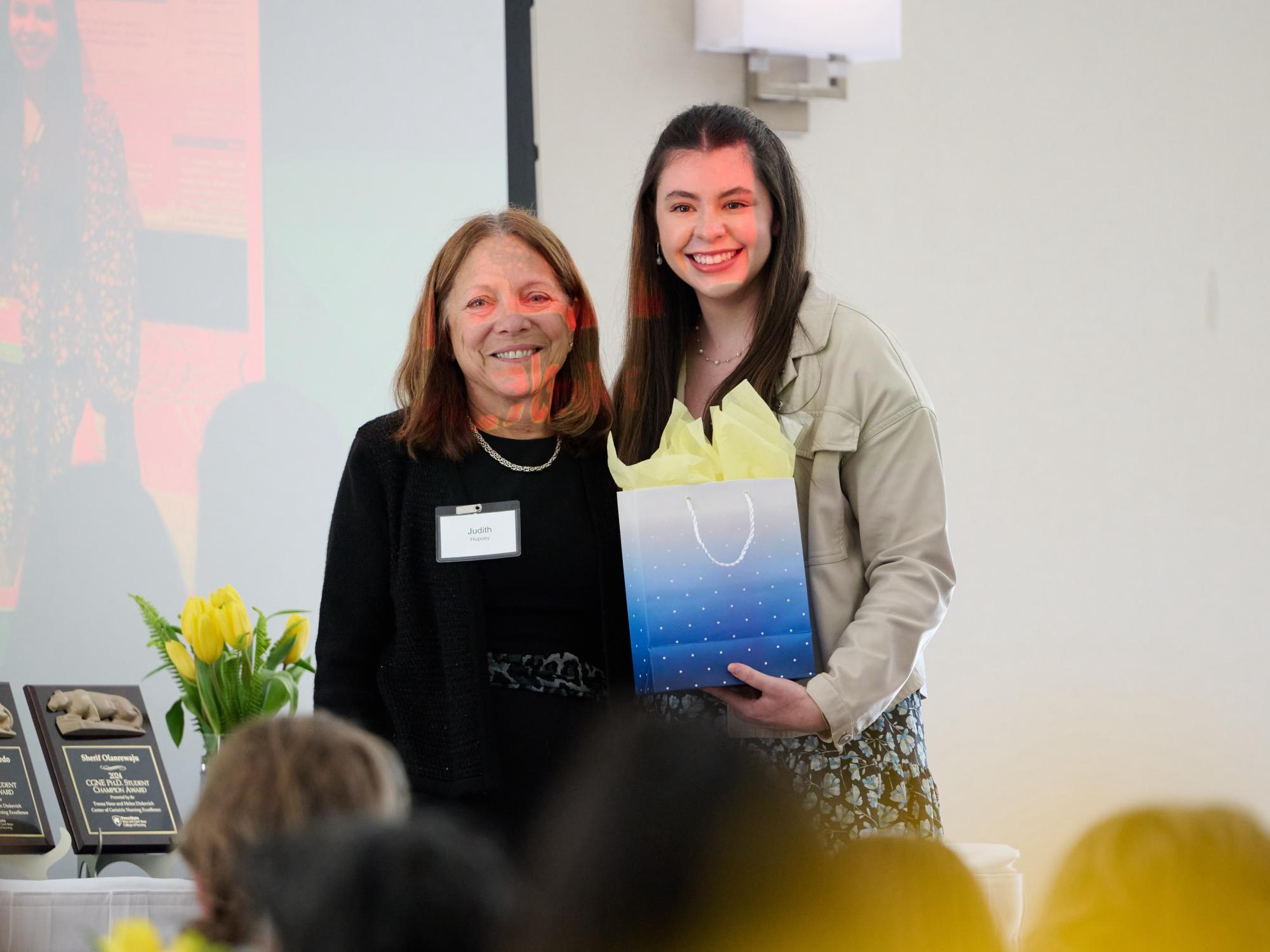 Kaléi H. Kowalchik (right) and advisor Dr. Judy Hupcey.