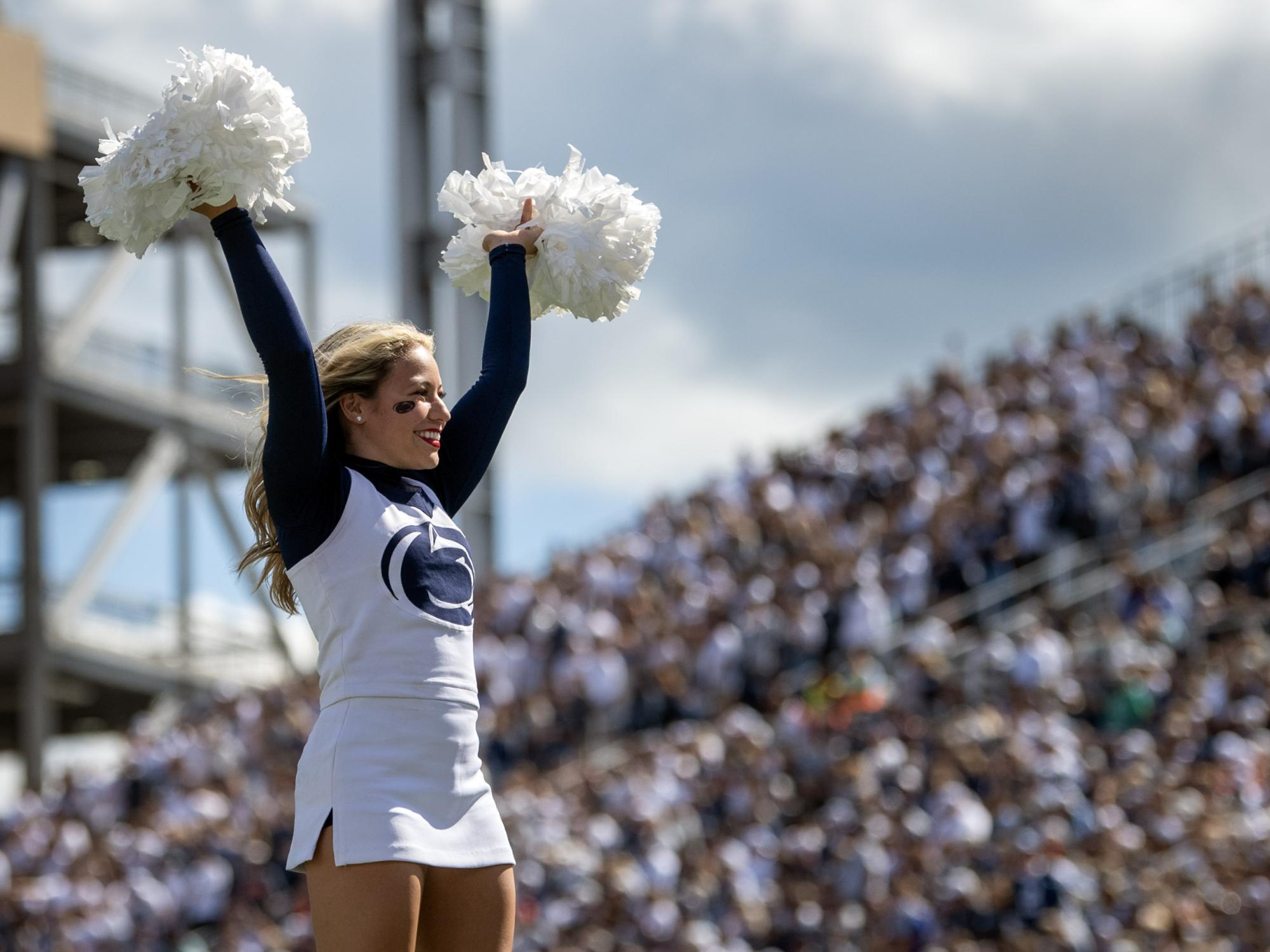 cheerleader on sunny day