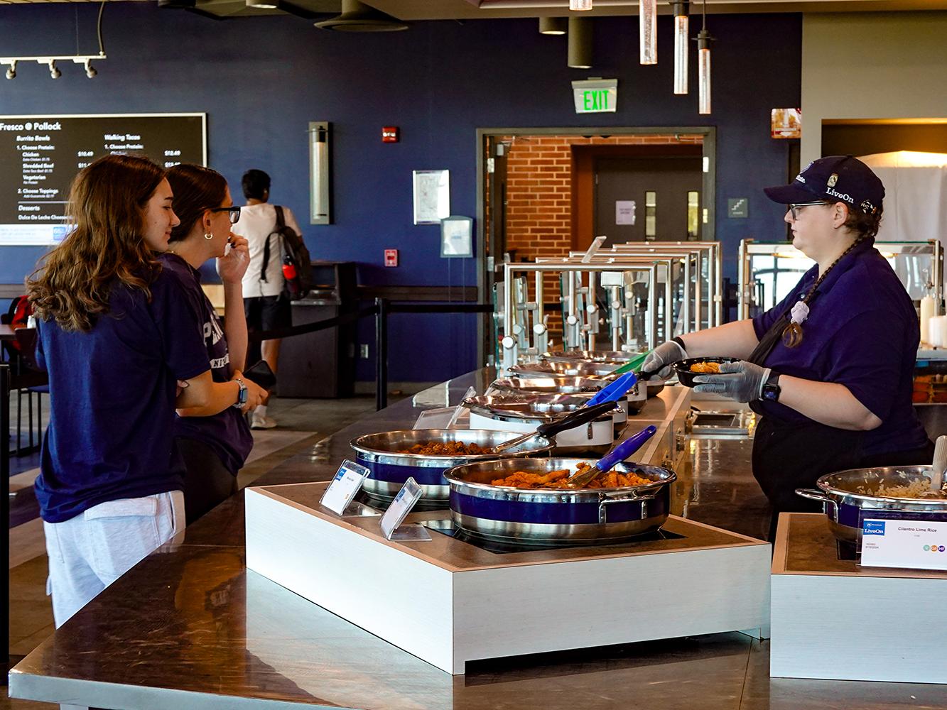 Servers and Diners at the new Fresco location at Pollock Commons