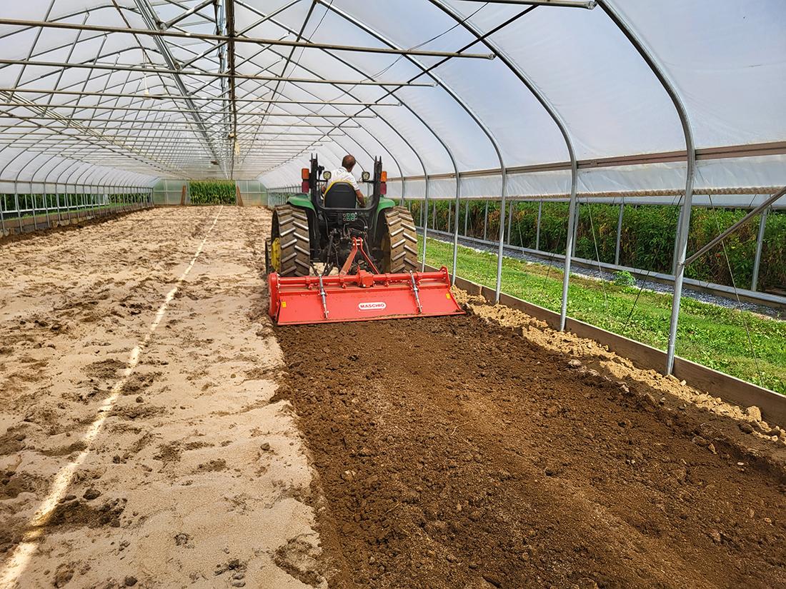 machine working soil