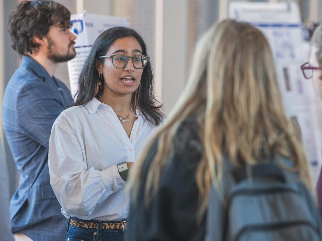 Penn State students present their research at the Biology and Ecology Student Research Showcase on Nov. 1, 2024.