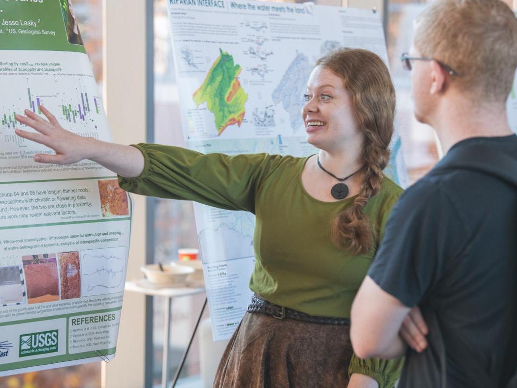 Penn State students present their research at the Biology and Ecology Student Research Showcase on Nov. 1, 2024.