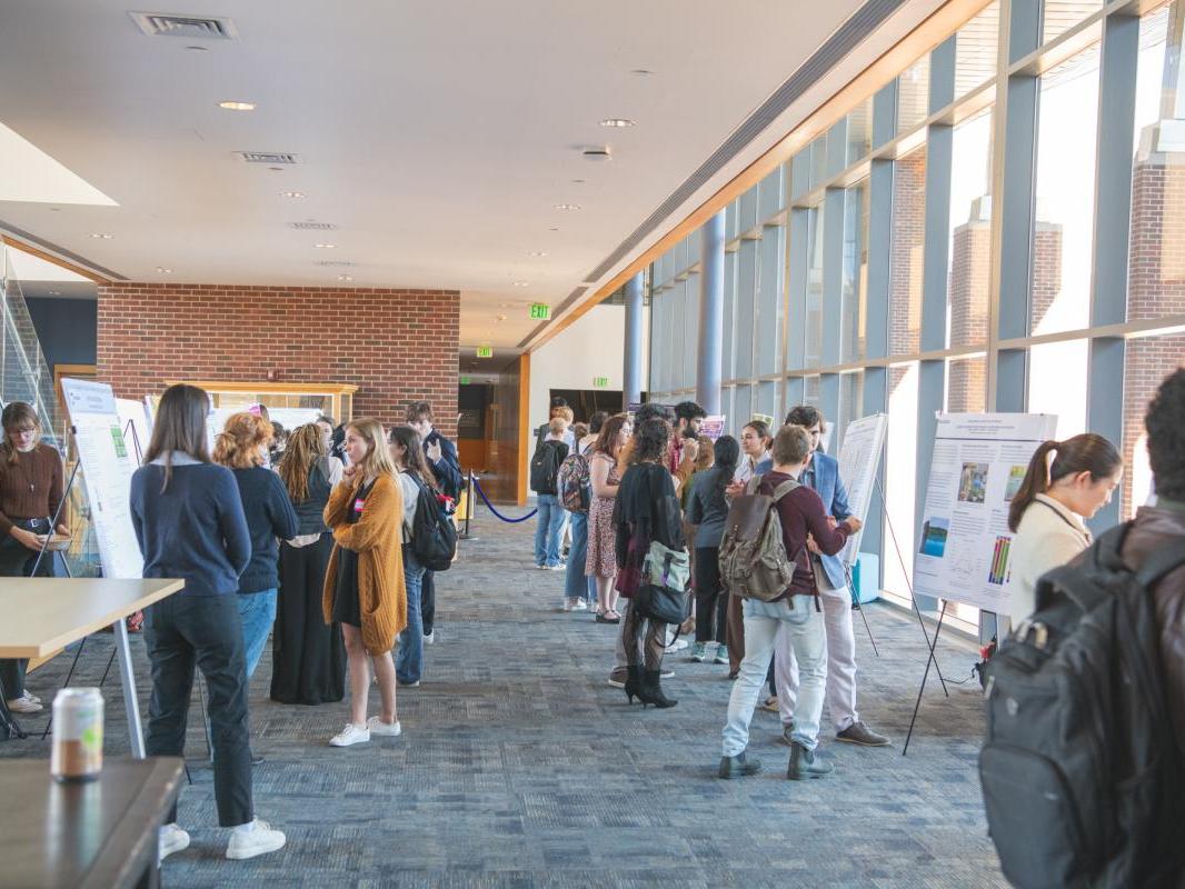 Penn State students present their research at the Biology and Ecology Student Research Showcase on Nov. 1, 2024.