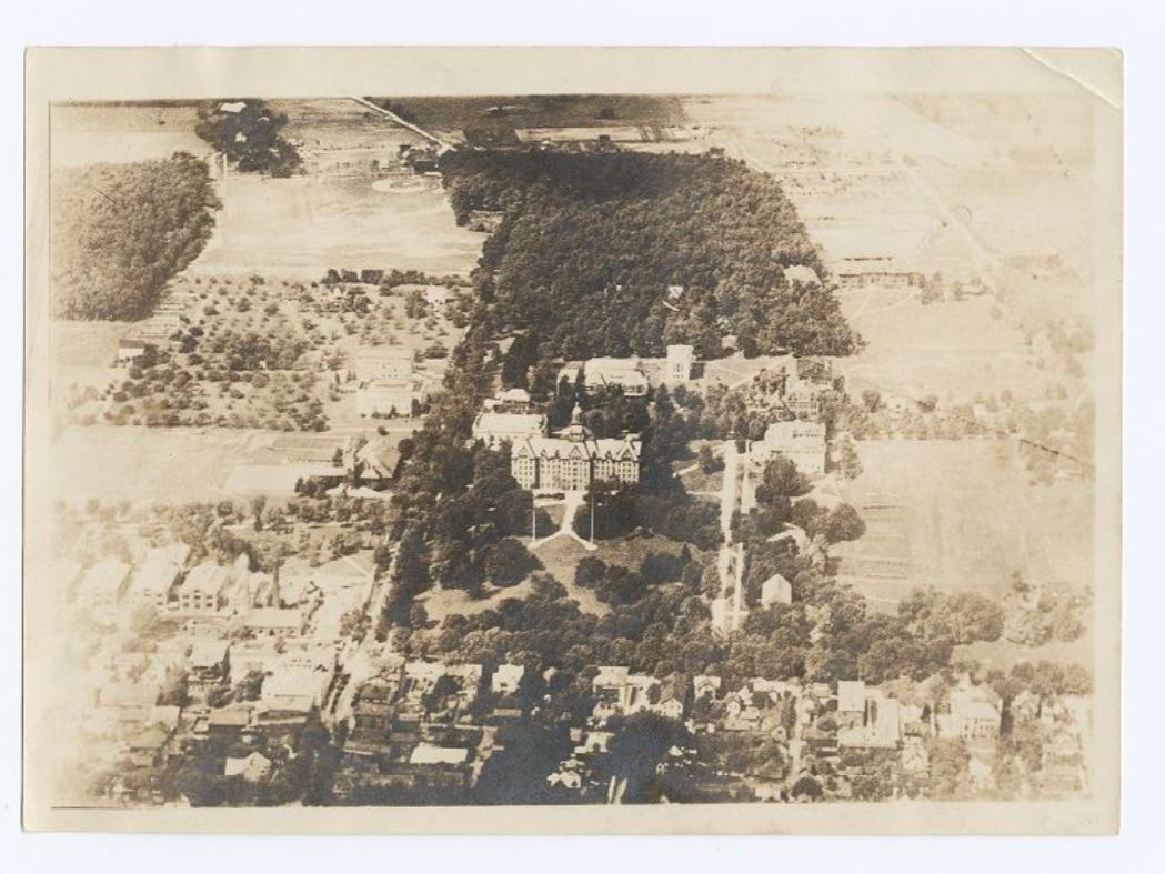 An aerial view of Penn State's campus in 1922