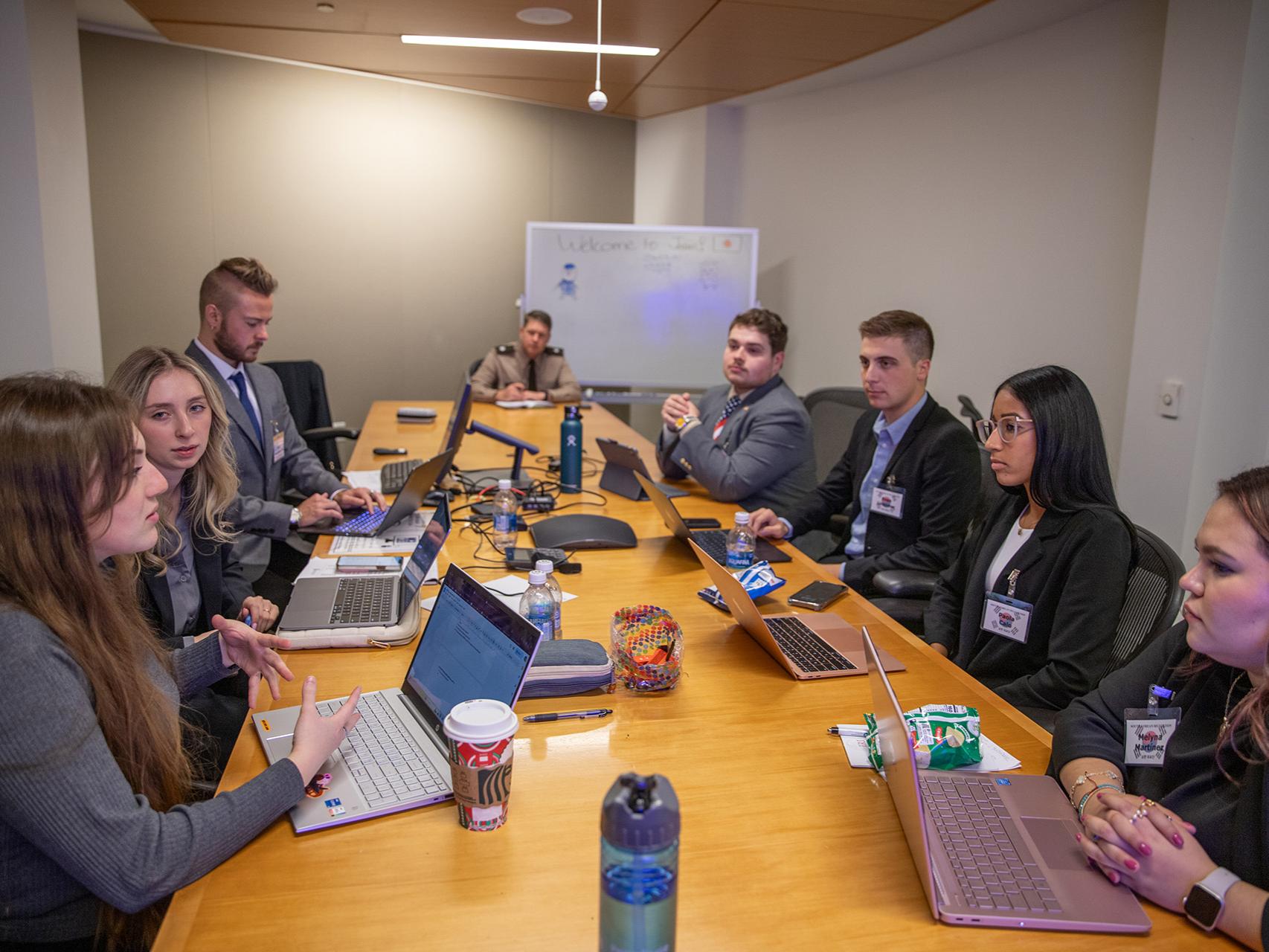 Team negotiations at the 2024 crisis simulation.