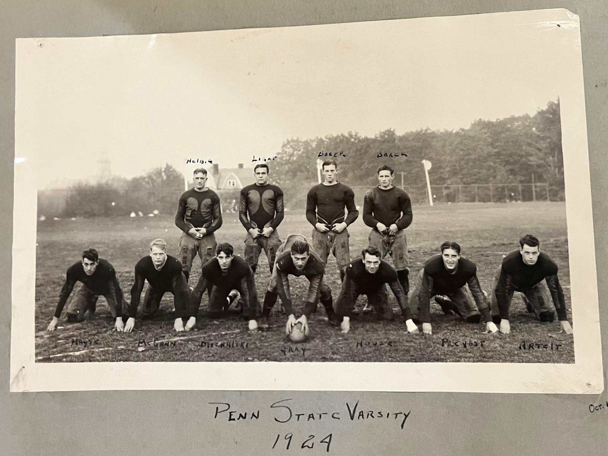 The Penn State varsity football squad in 1924