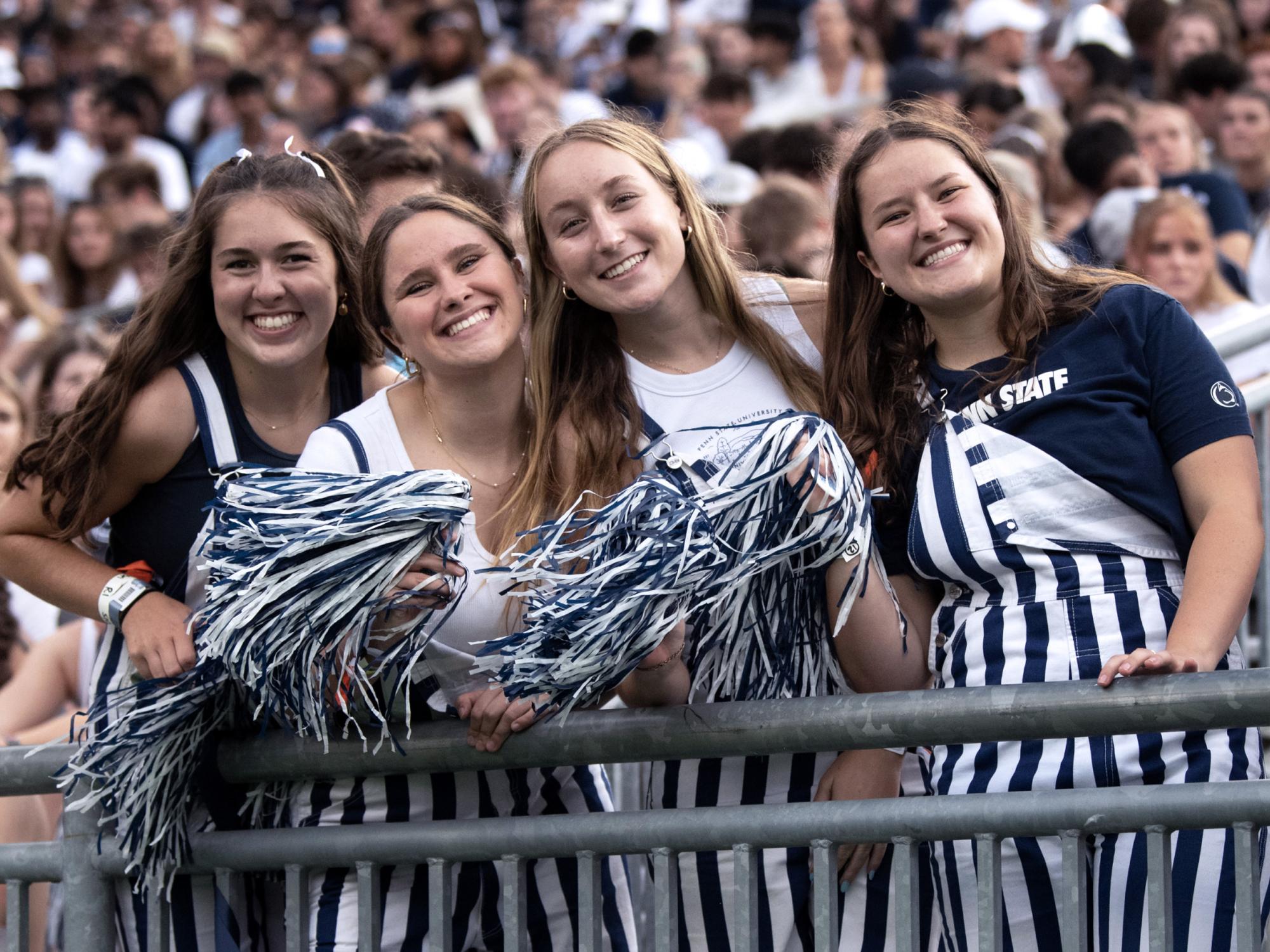 football fans in student section