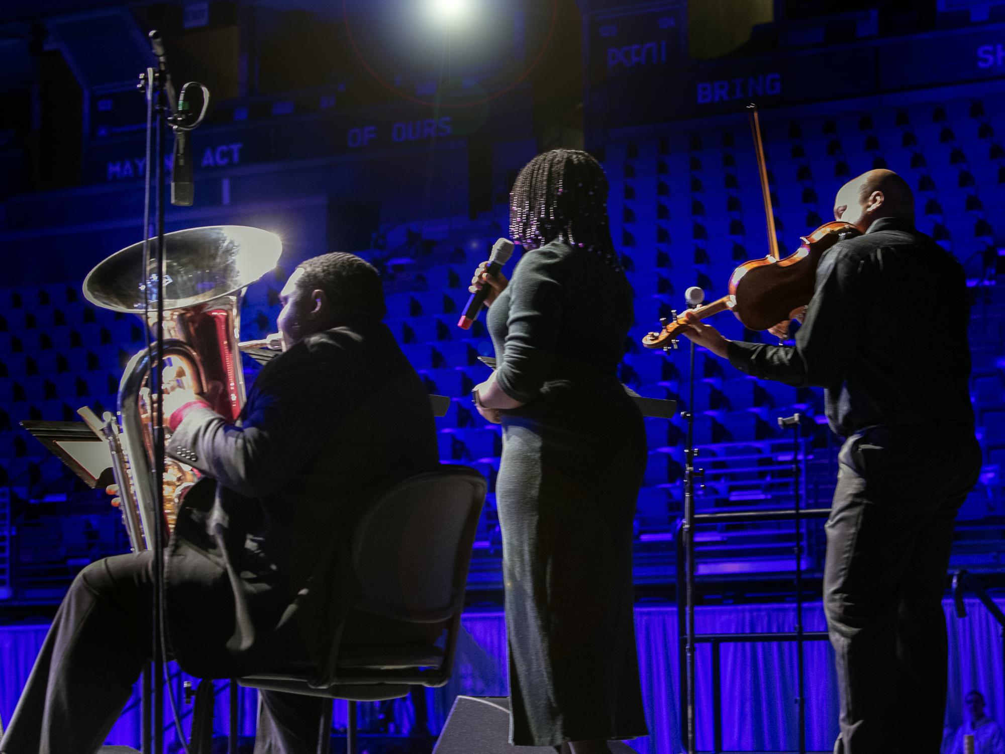 Musicians on stage