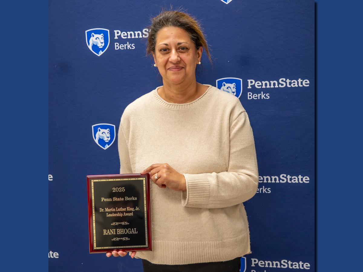 Rani Bhogal is pictured with her award