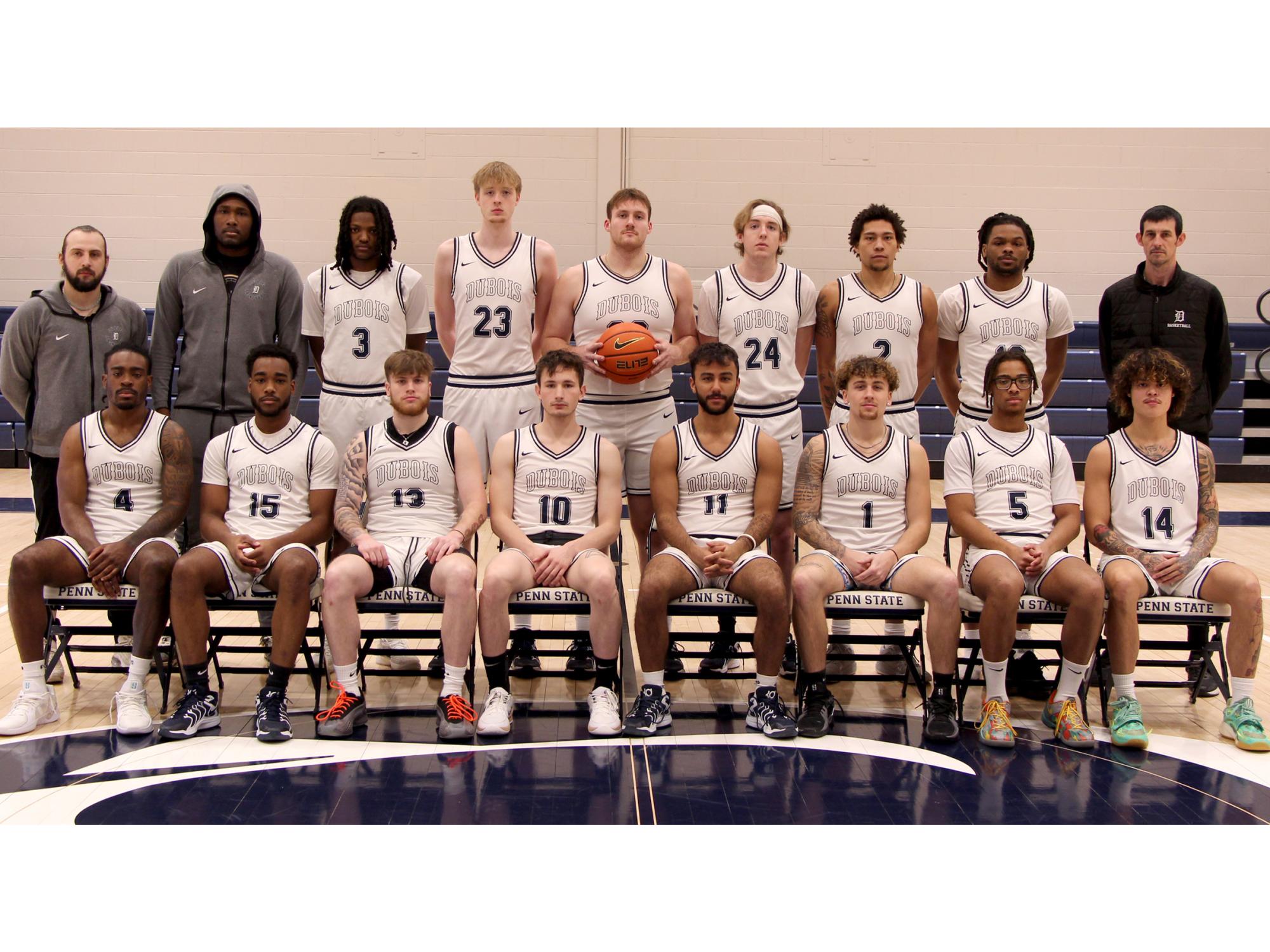 The 2024-25 Penn State DuBois men’s basketball team.