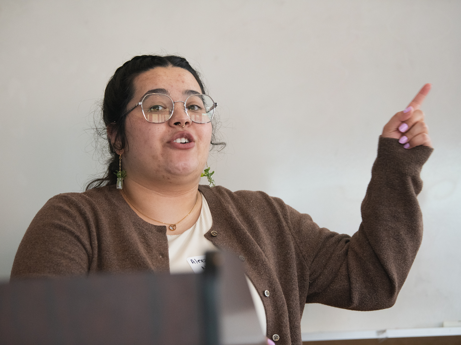 Alexandria Murphy, a doctoral candidate in biochemistry, microbiology, and molecular biology, moderated the student panel and helped organize other components of the Eberly College's inaugural Science Equity & Diversity Conference, March 19, 2025.