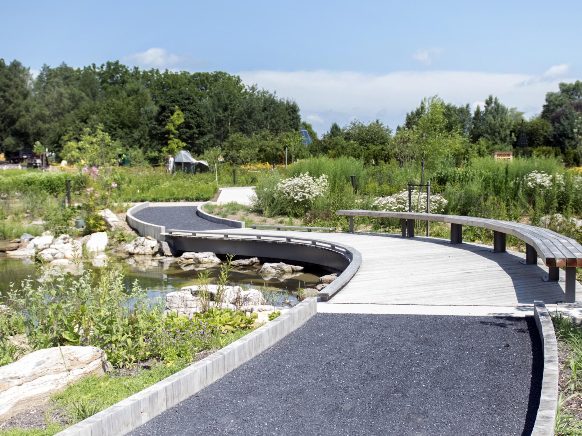bridge over pond at Arboertum