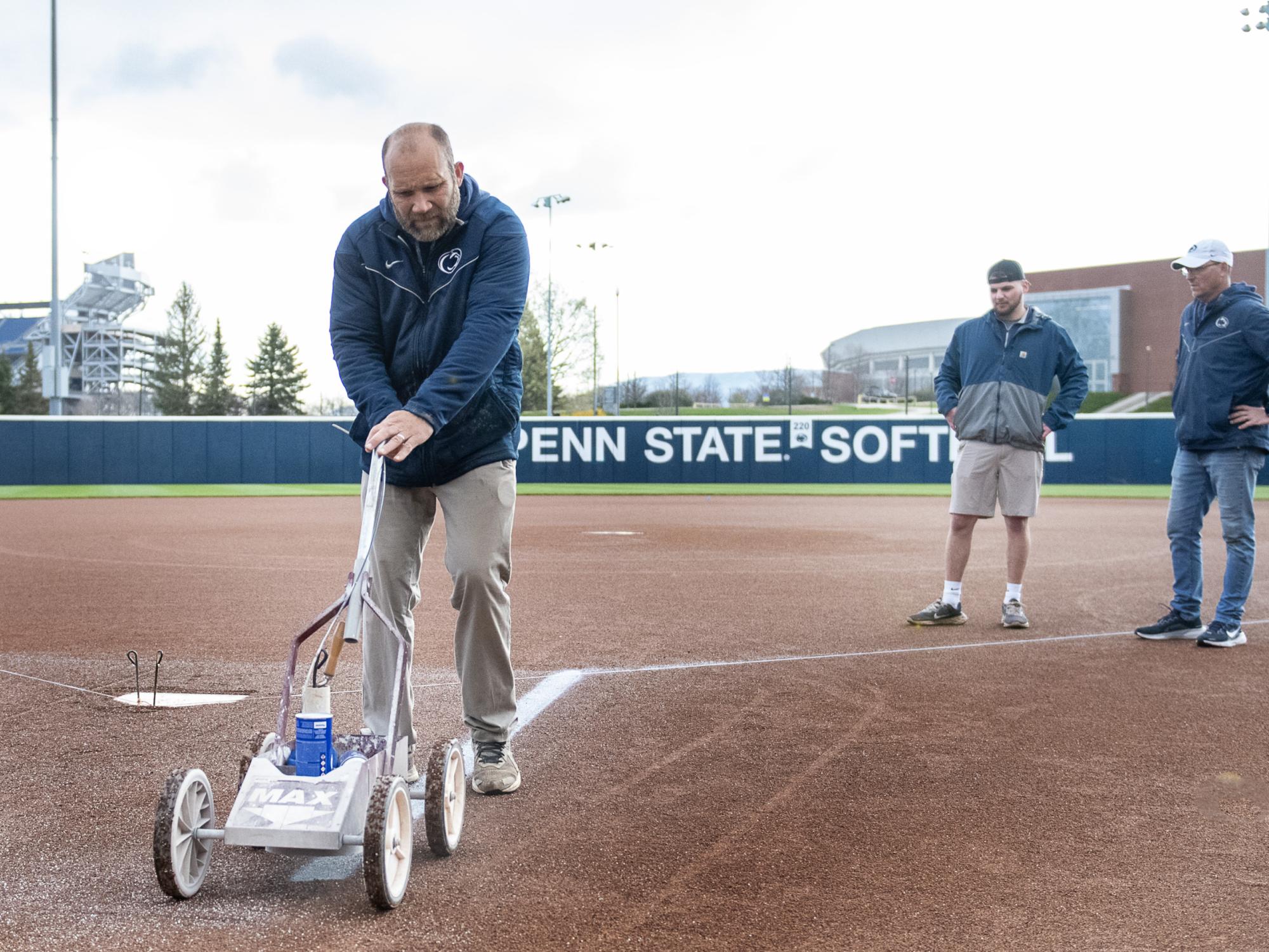 Grounds crew softball field