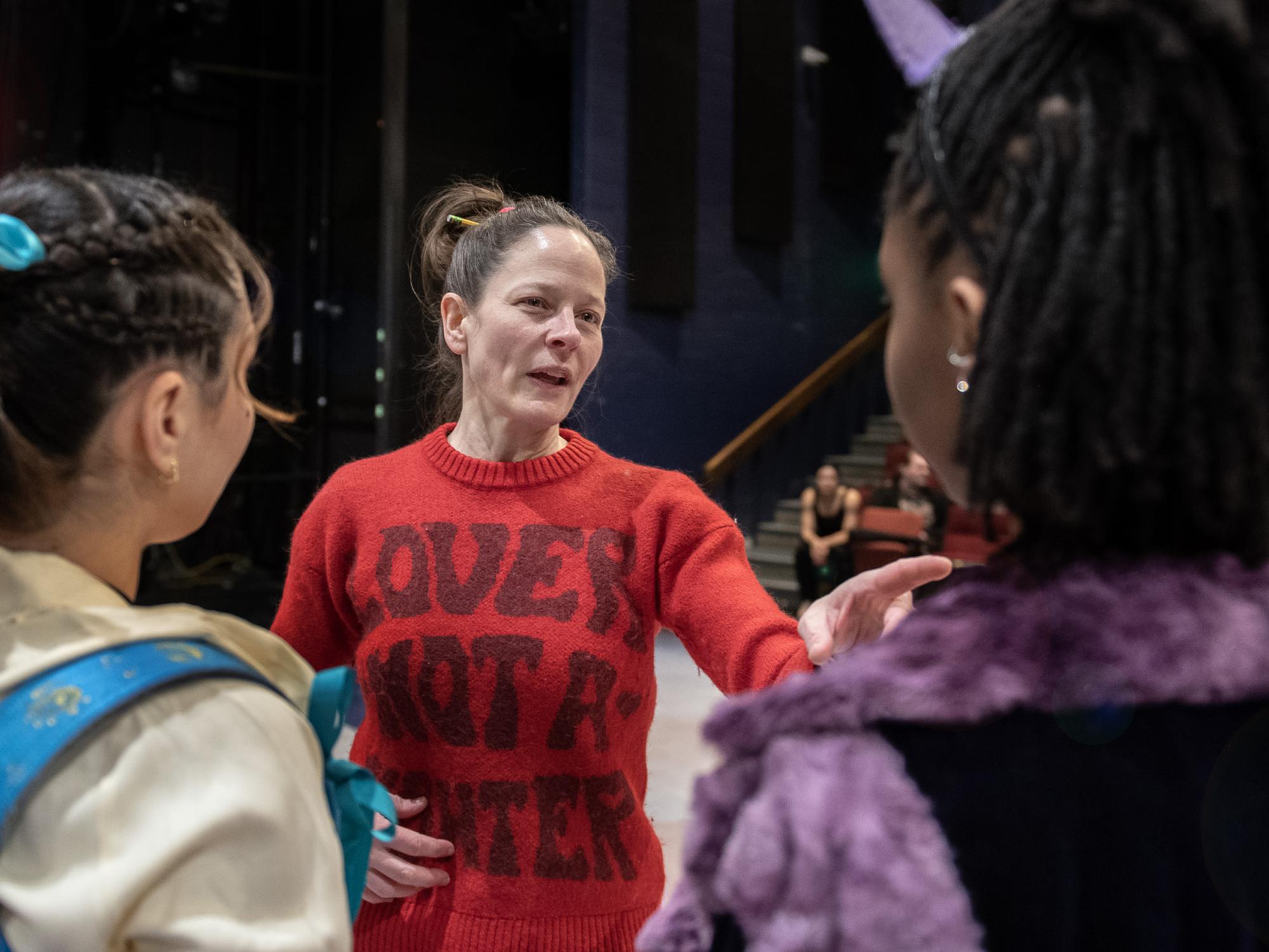 Jenny Lamb directing Alice in Wonderland
