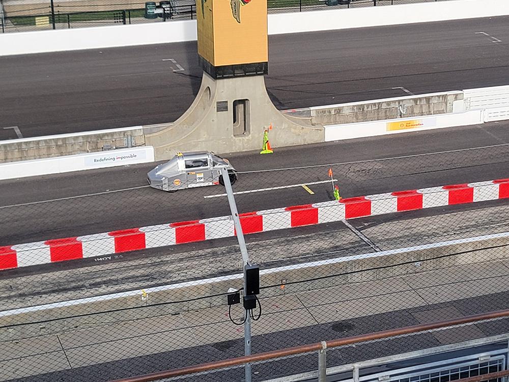 Picture of the car getting ready to drive on the raceway