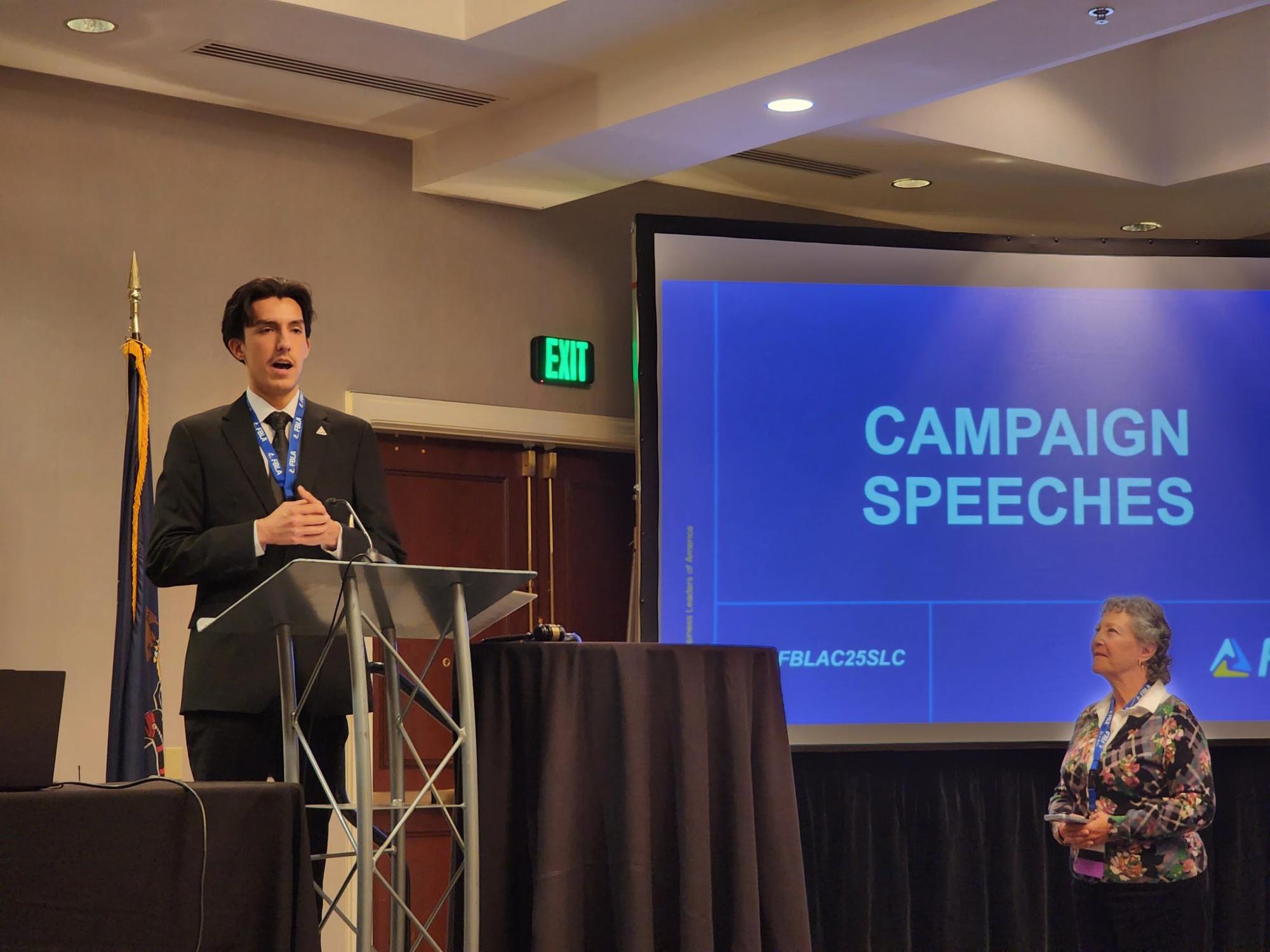 AJ Serrano presenting