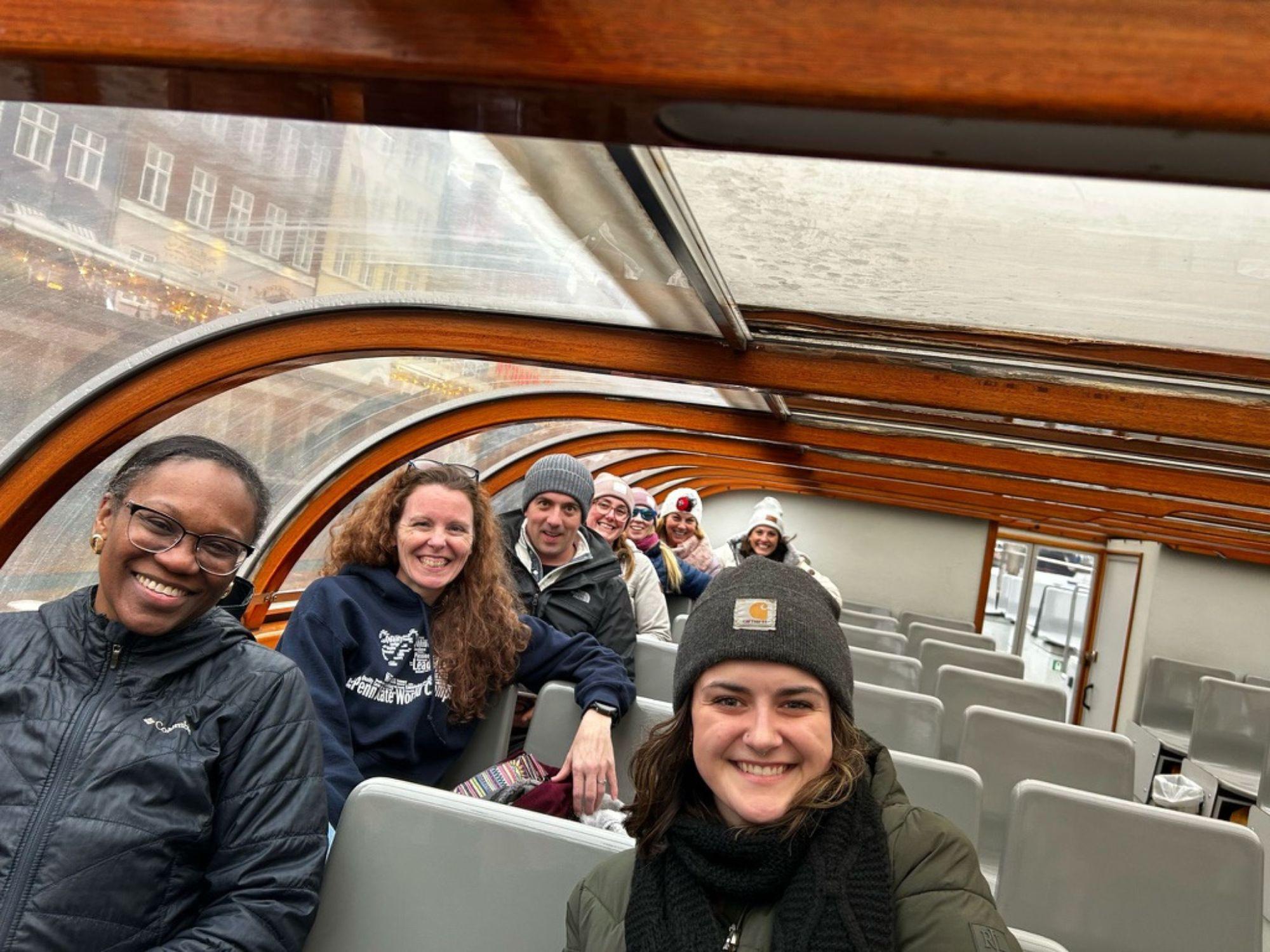people on a boat during a canal tour